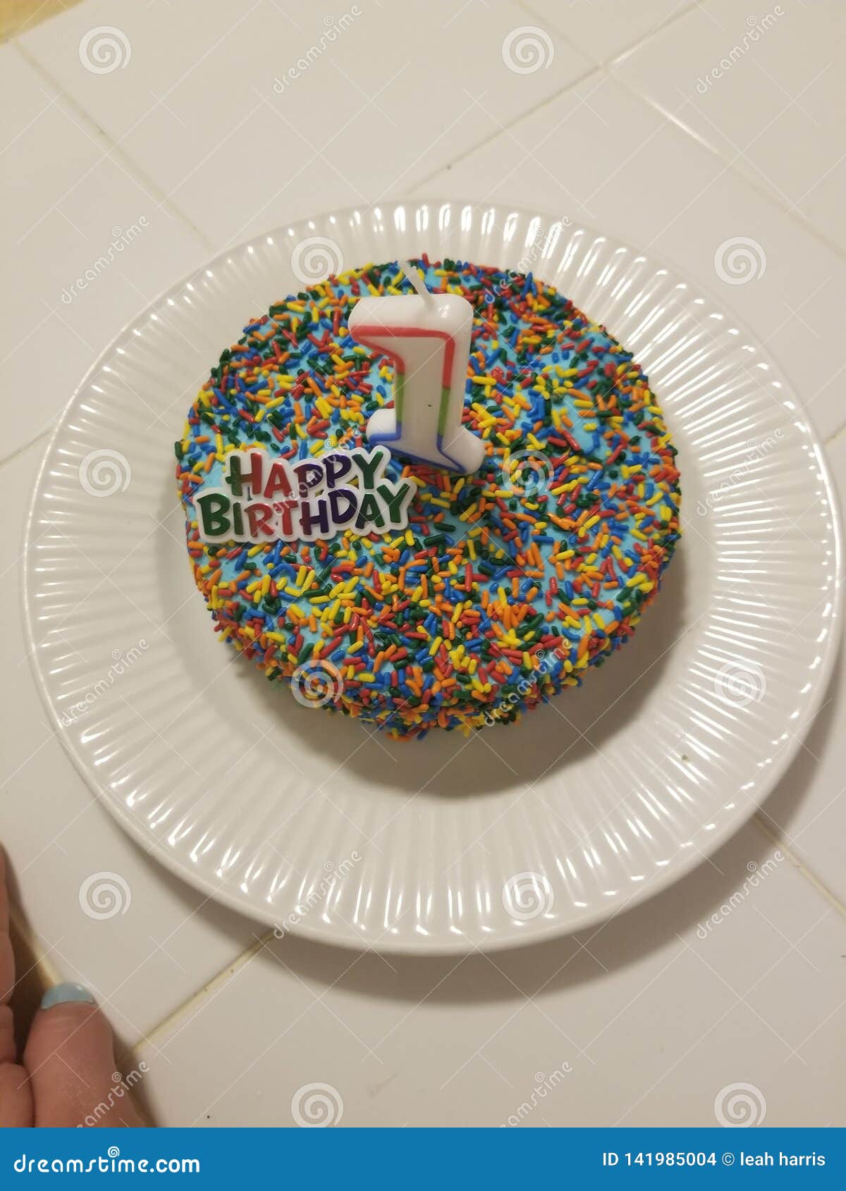First Birthday Cake Presents Stock Photo Image of cake, presents