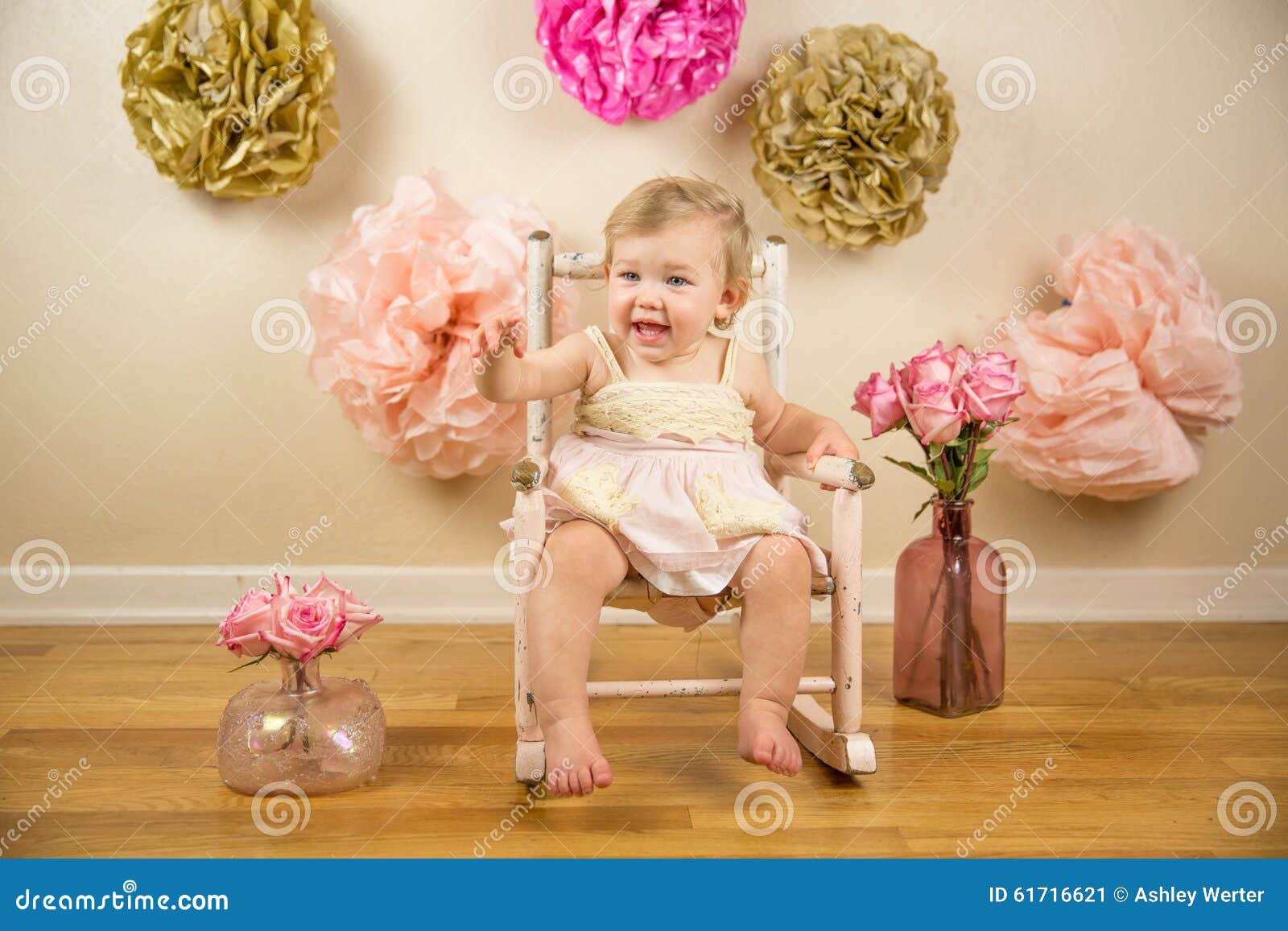 First Birthday Photoshoot Stock Image Image Of Cake 61716621