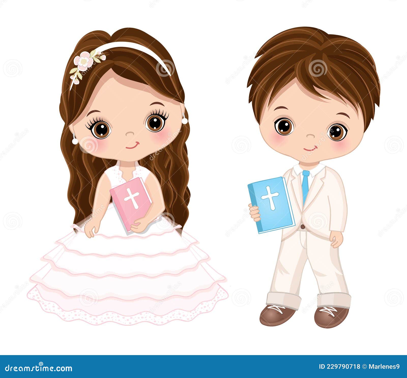 first communion for kids.  1st communion for cute little girl and boy