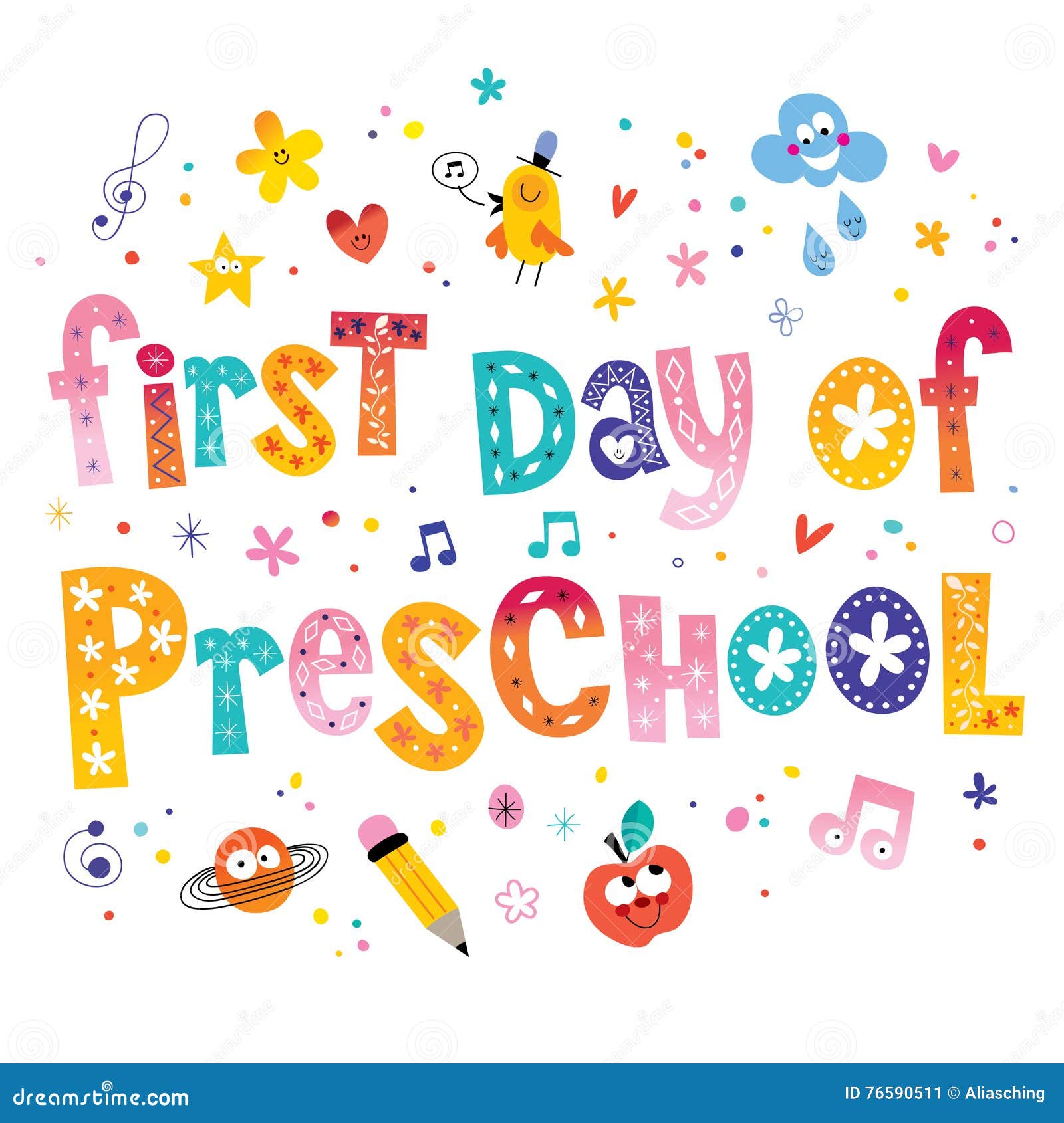 first day of preschool clip art