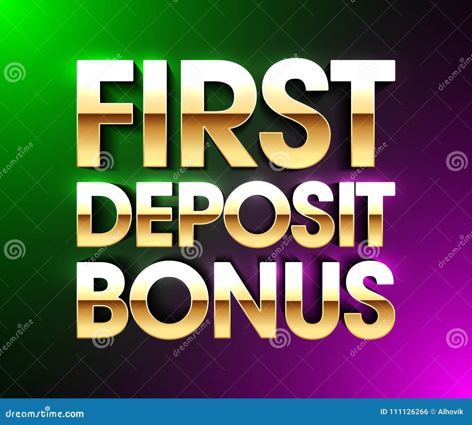 First Deposit Bonus Casino Banner Stock Vector Illustration Of