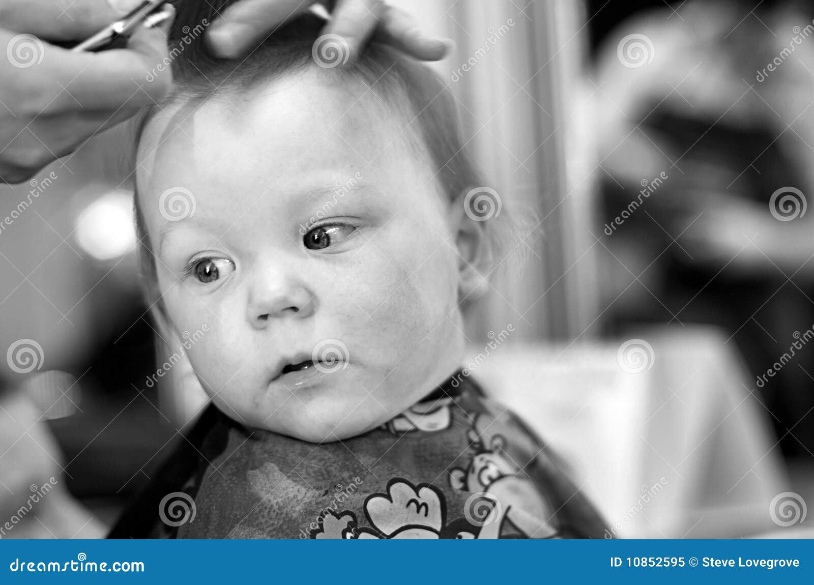First Haircut Stock Image Image Of Time Cute Hairdresser 10852595
