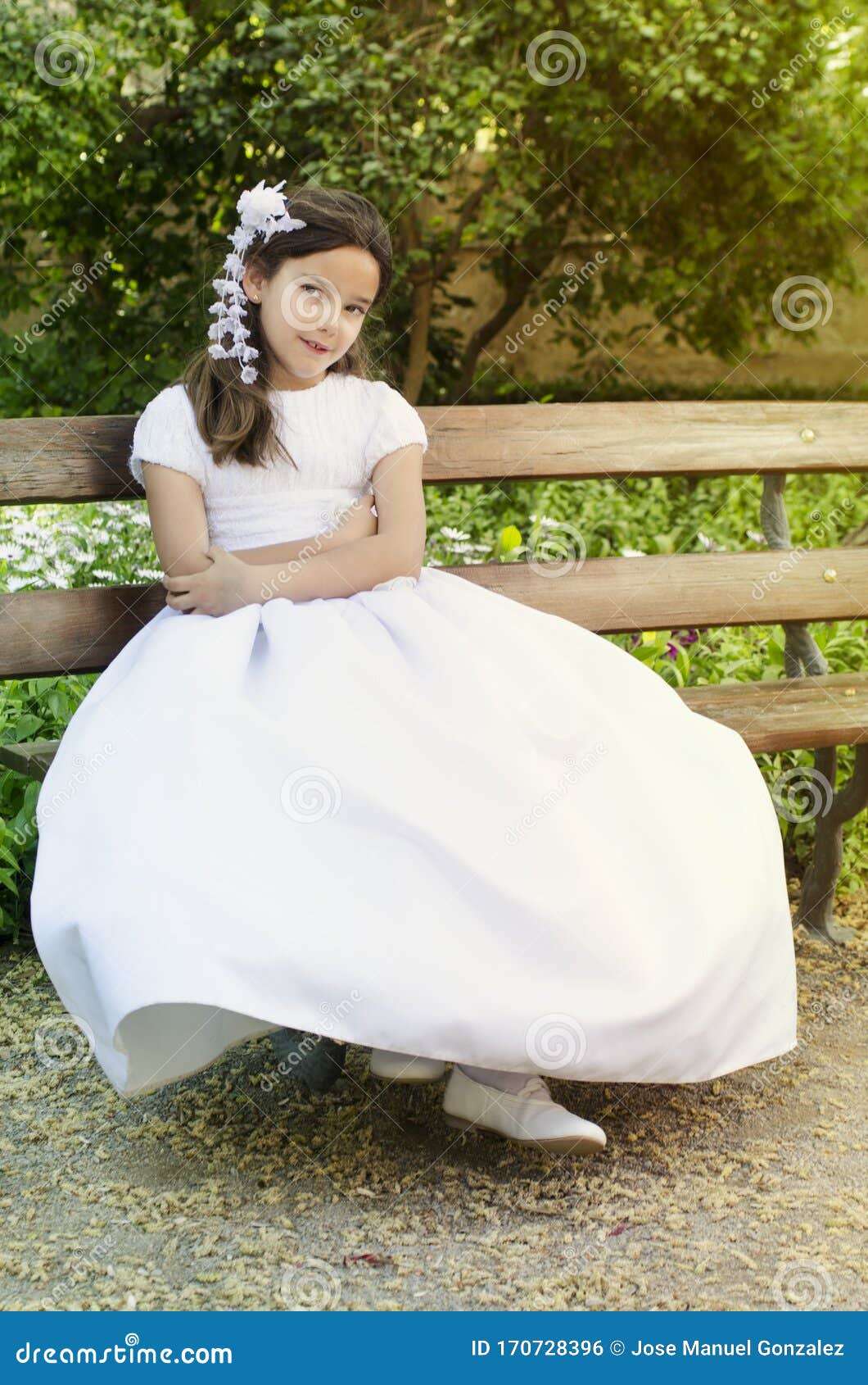 girls white holy communion dress