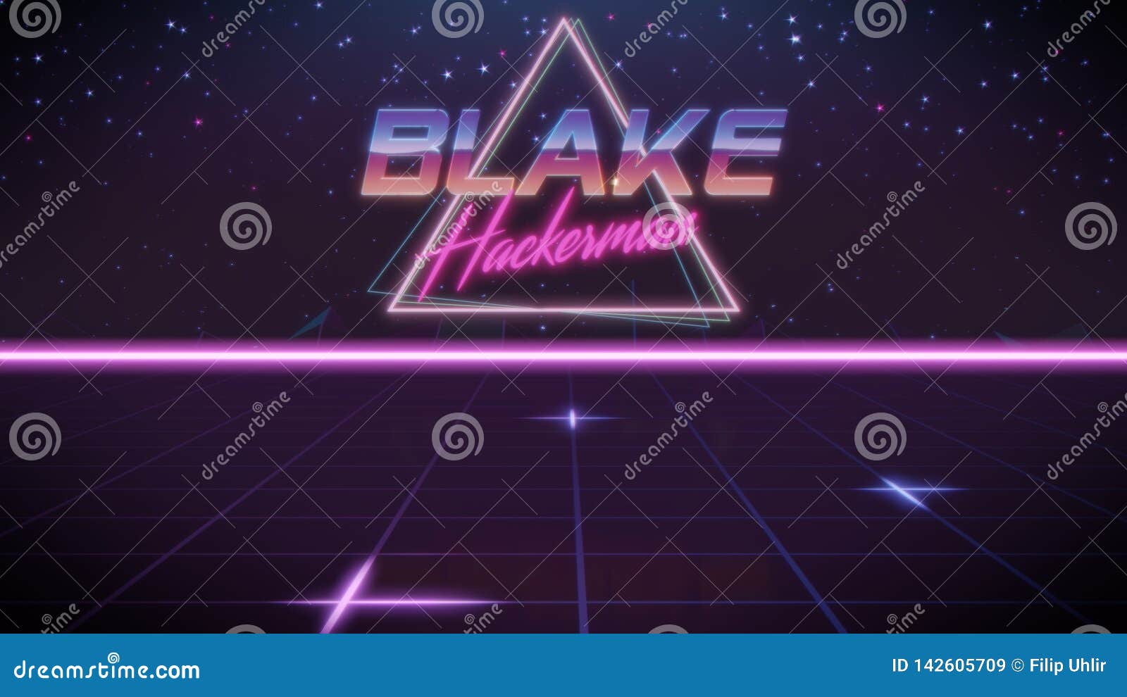 first name blake in synthwave style