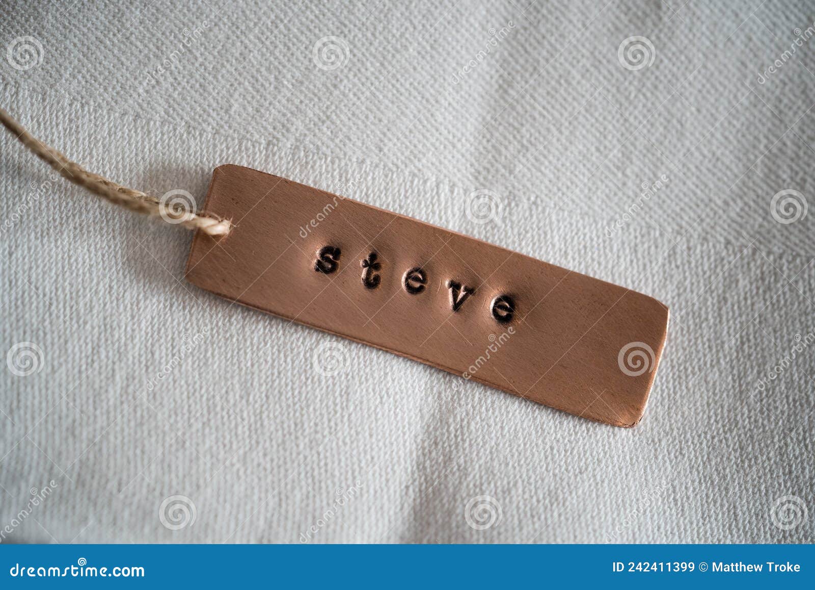 first name steve identity engraved name dog tag copper metal name plate