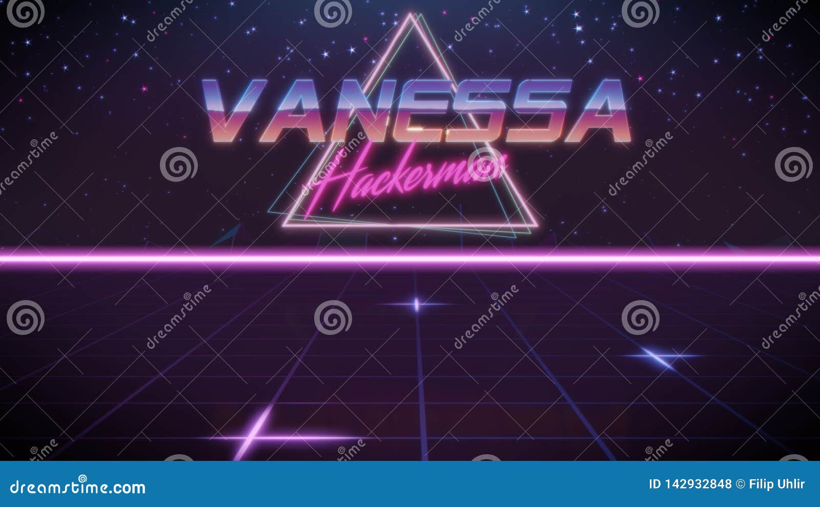 First Name Vanessa In Synthwave Style Stock Illustration Illustration Of Vaporwave Design 142932848