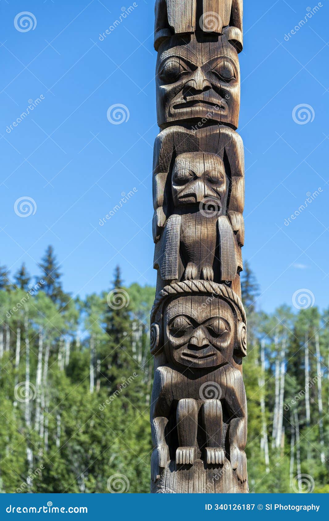 first nations totem pole, british columbia, canada