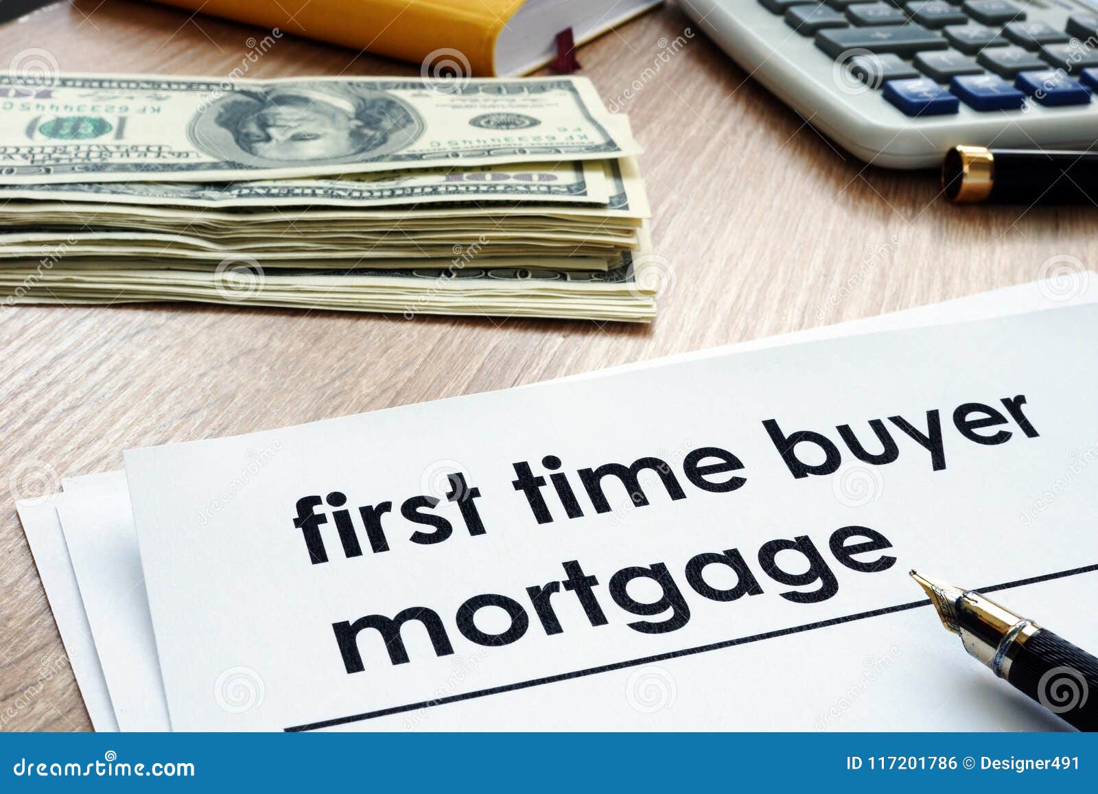 first time buyer mortgage form on the desk.