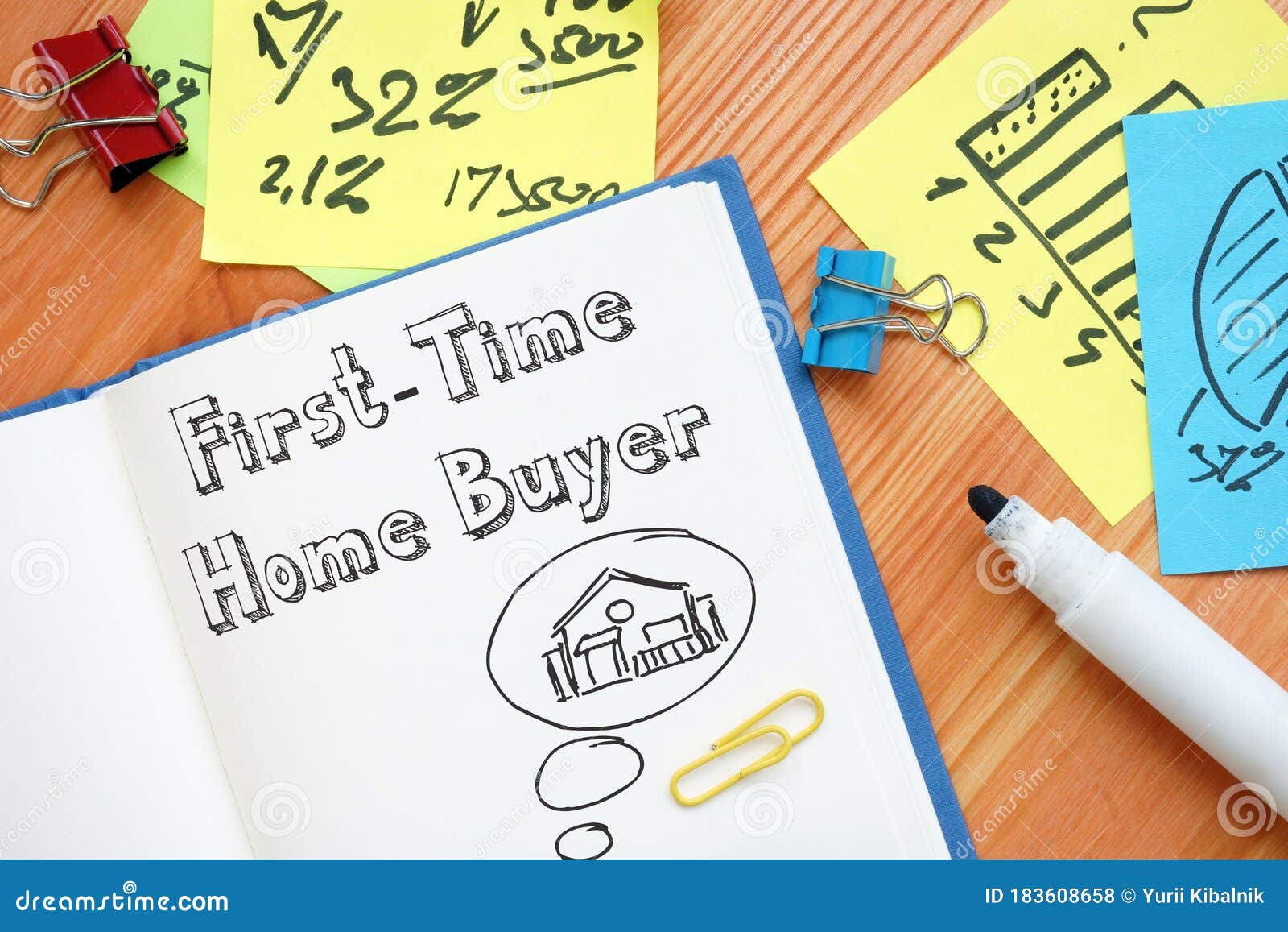 first-time home buyer sign on the page