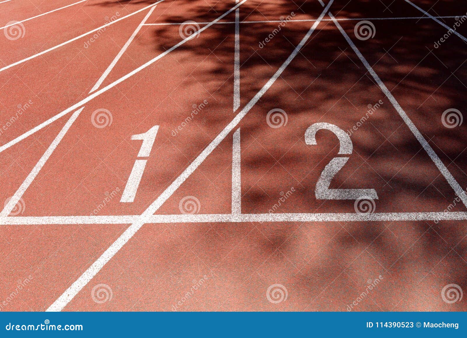 Red Athletics Track in the Shade, Adobe Rgb Stock Image Image of