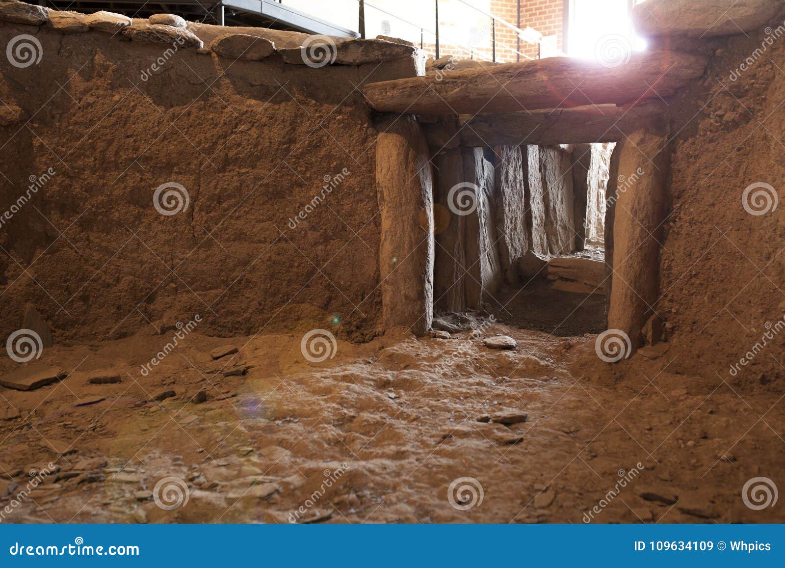 first winter solstice sunray at huerta montero site, spain