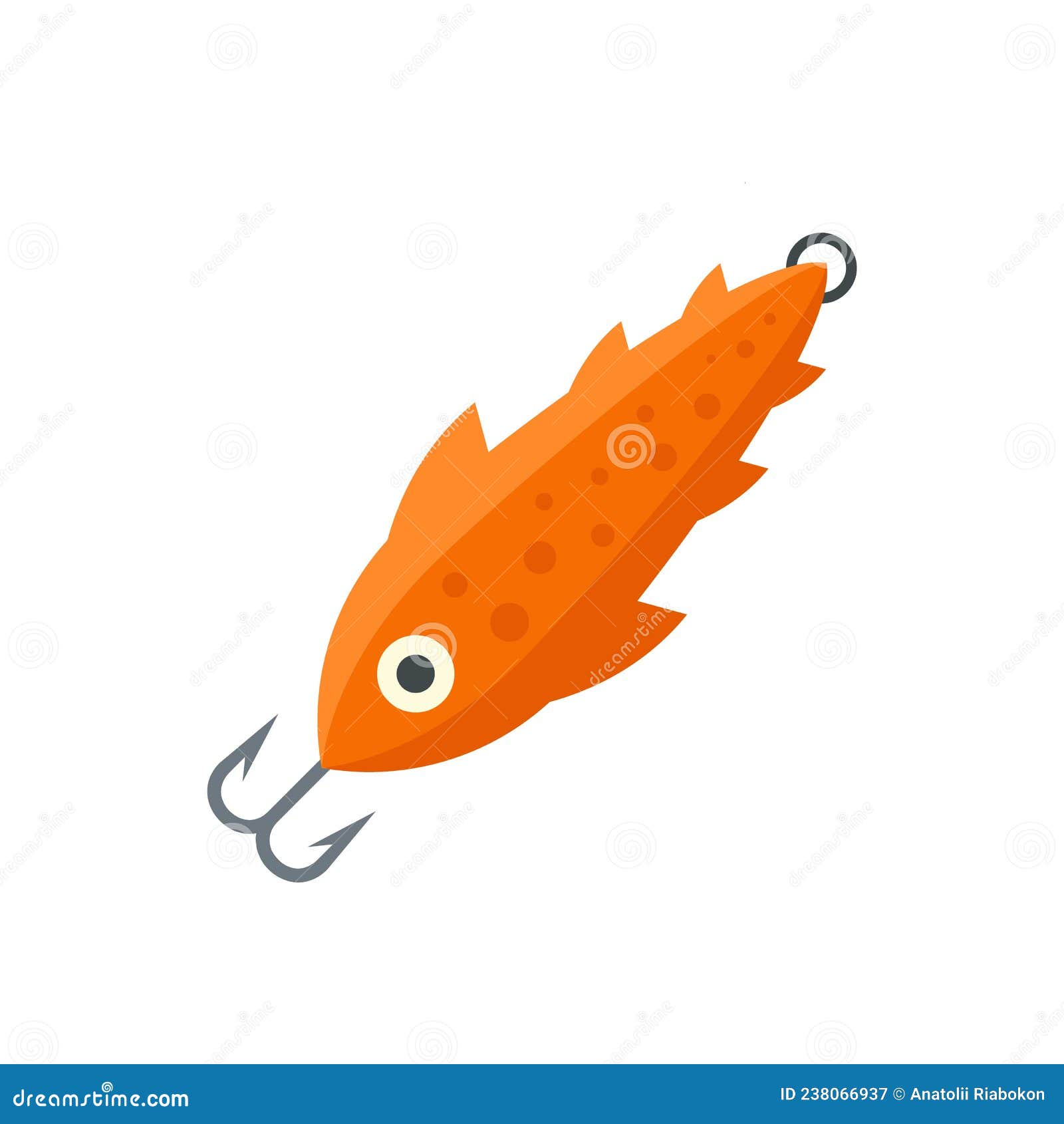 Fish Bait Diving Icon Flat Isolated Vector Stock Vector - Illustration of  nature, recreation: 238066937