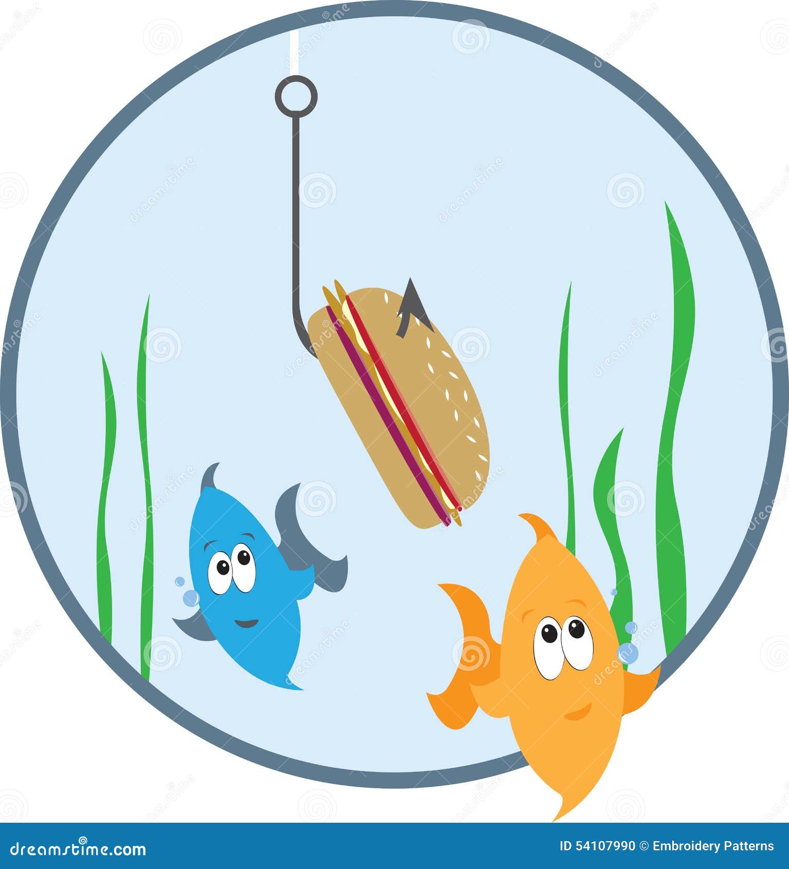 Download Fish Bait stock vector. Illustration of ocean, fishing - 54107990