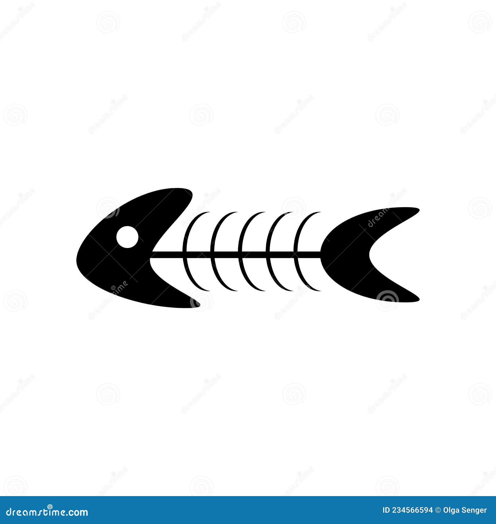 A fish bone icon stock vector. Illustration of symbol 234566594