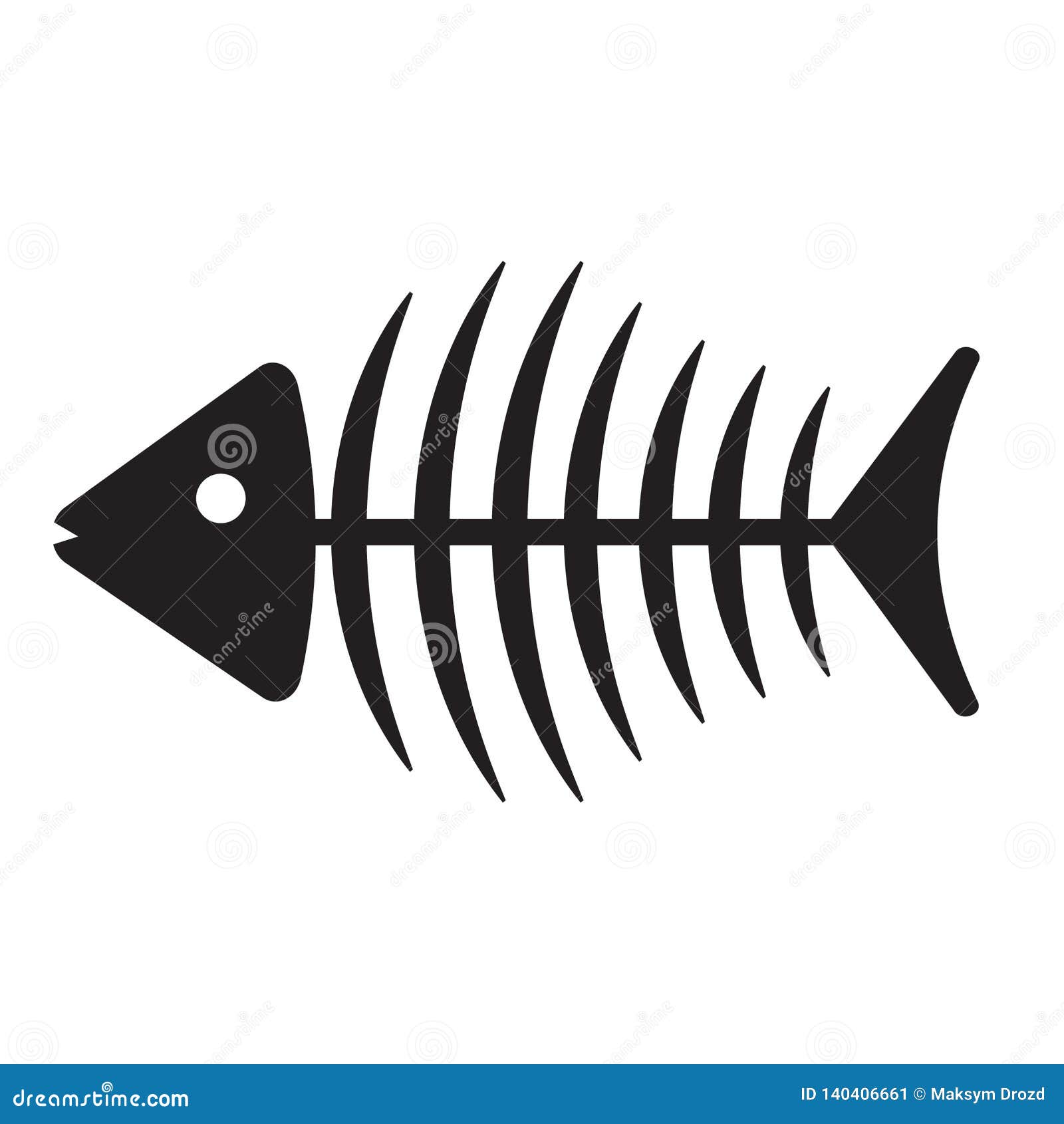 Download Fish bone icon stock illustration. Illustration of ...