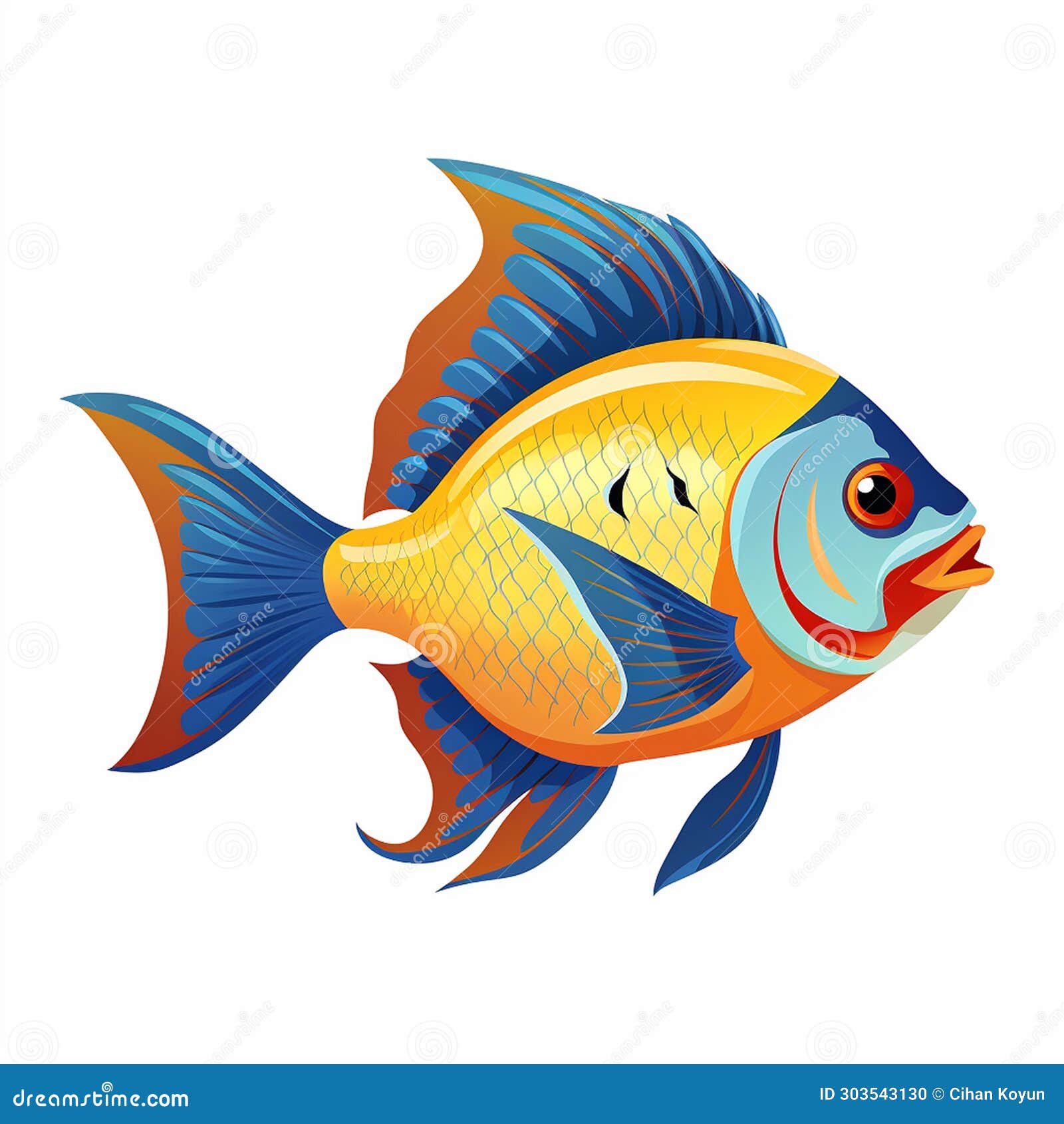 fish bone  orange koi carp dorado blood red parrot fish yellow cichlid fish bi color betta