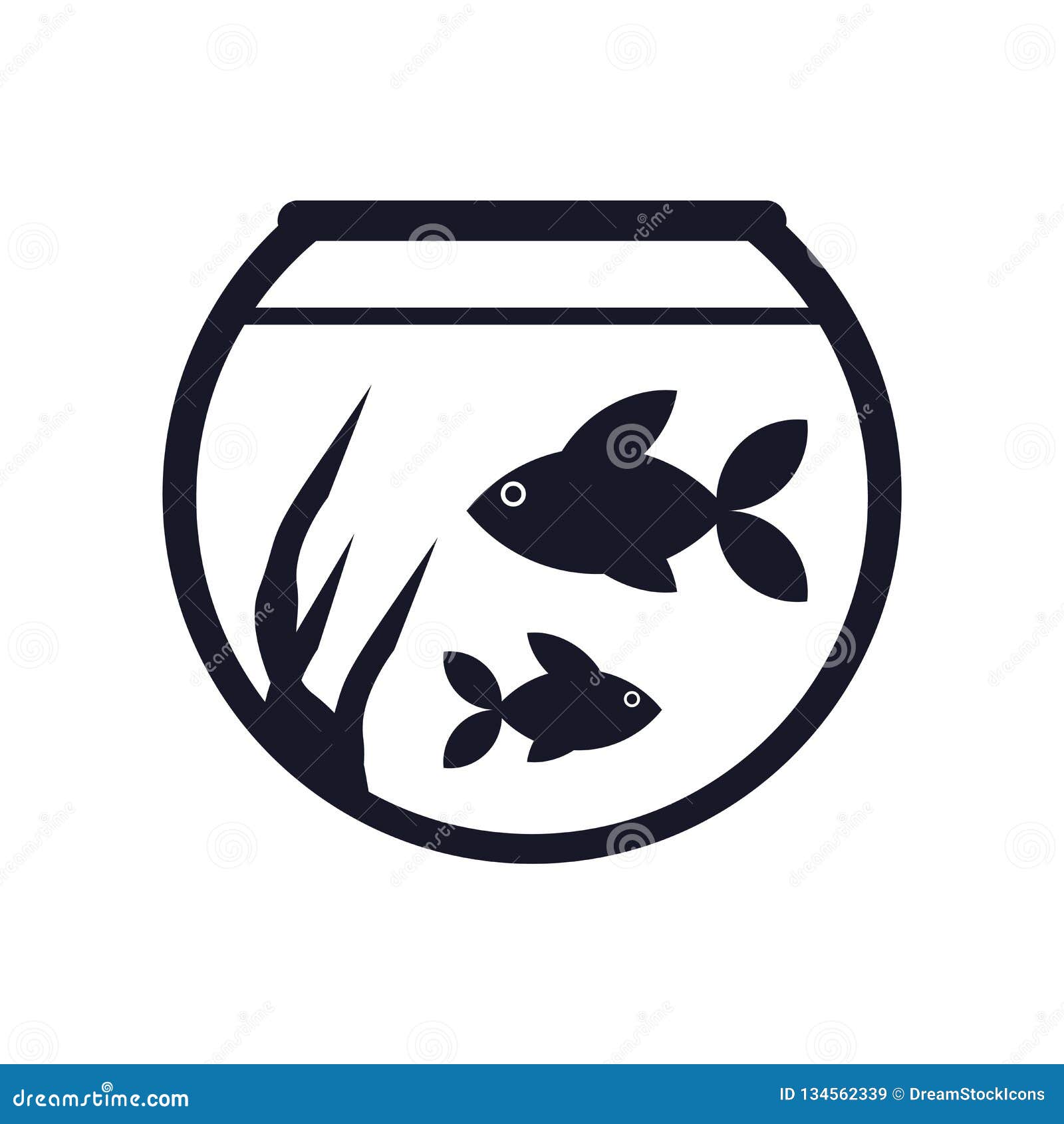 Download Fish Bowl Icon Vector Sign And Symbol Isolated On White Background, Fish Bowl Logo Concept Stock ...