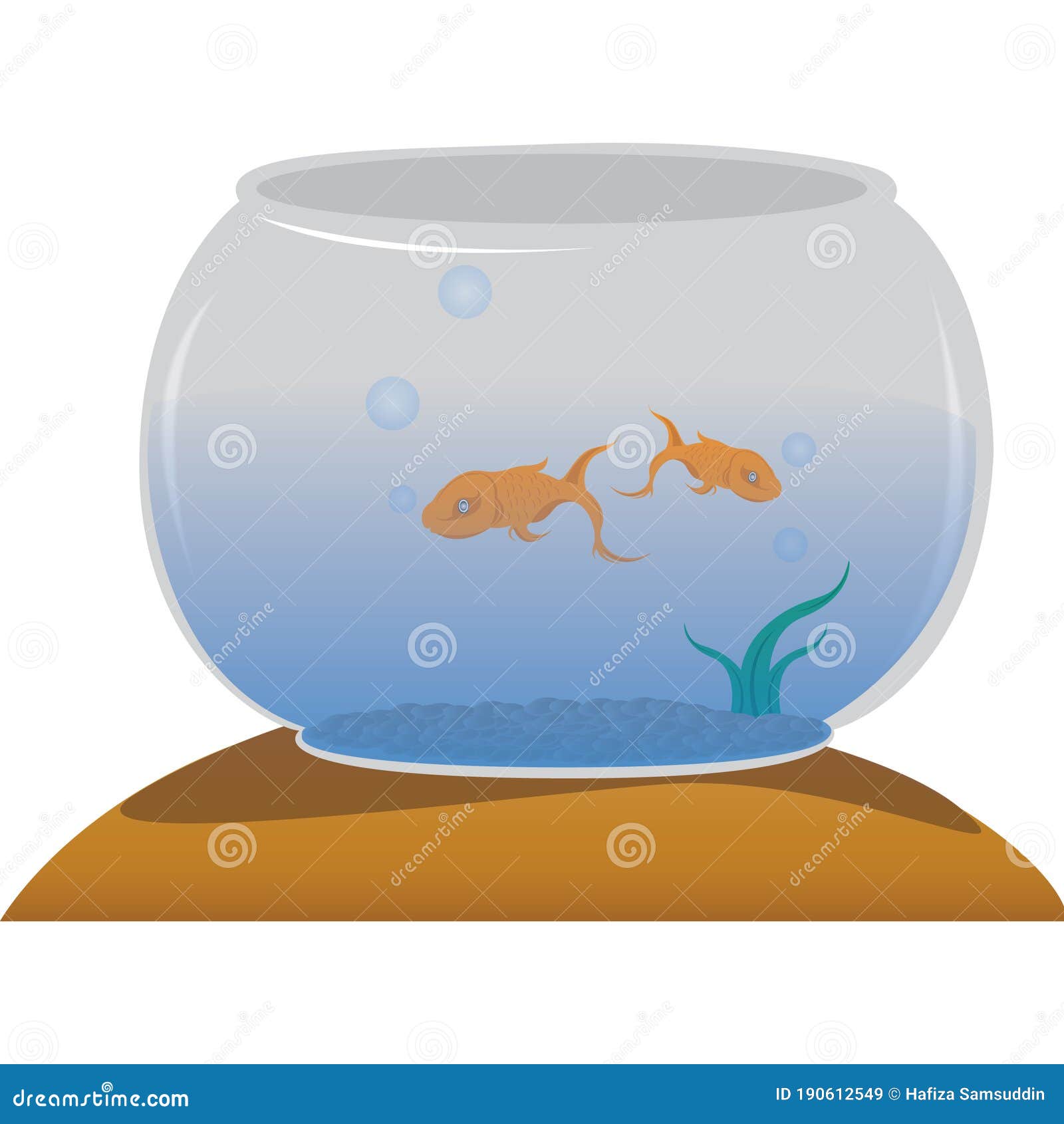 Download Fish Bowl. Vector Illustration Decorative Design Stock ...