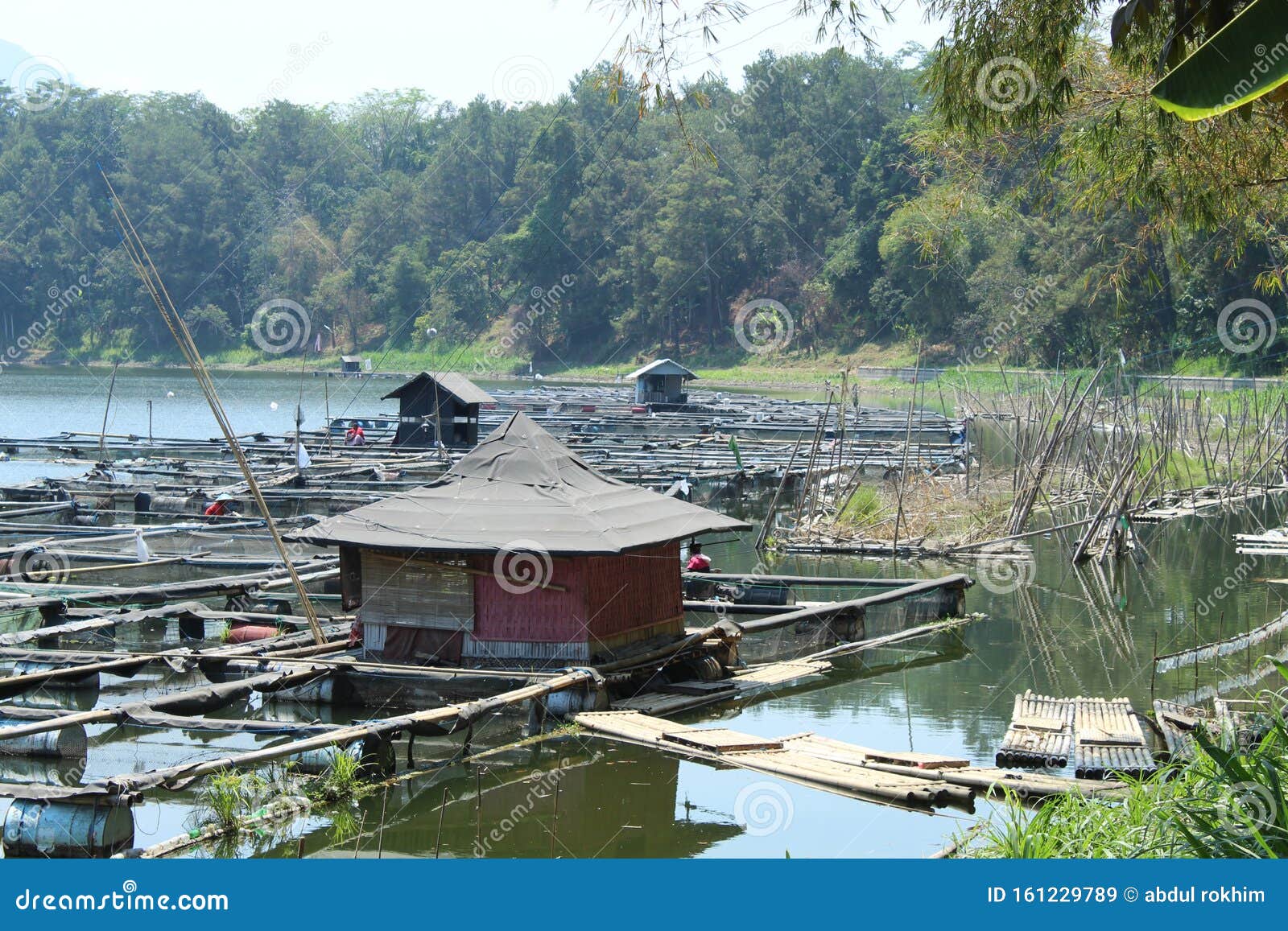 fish cages in the lake klakah