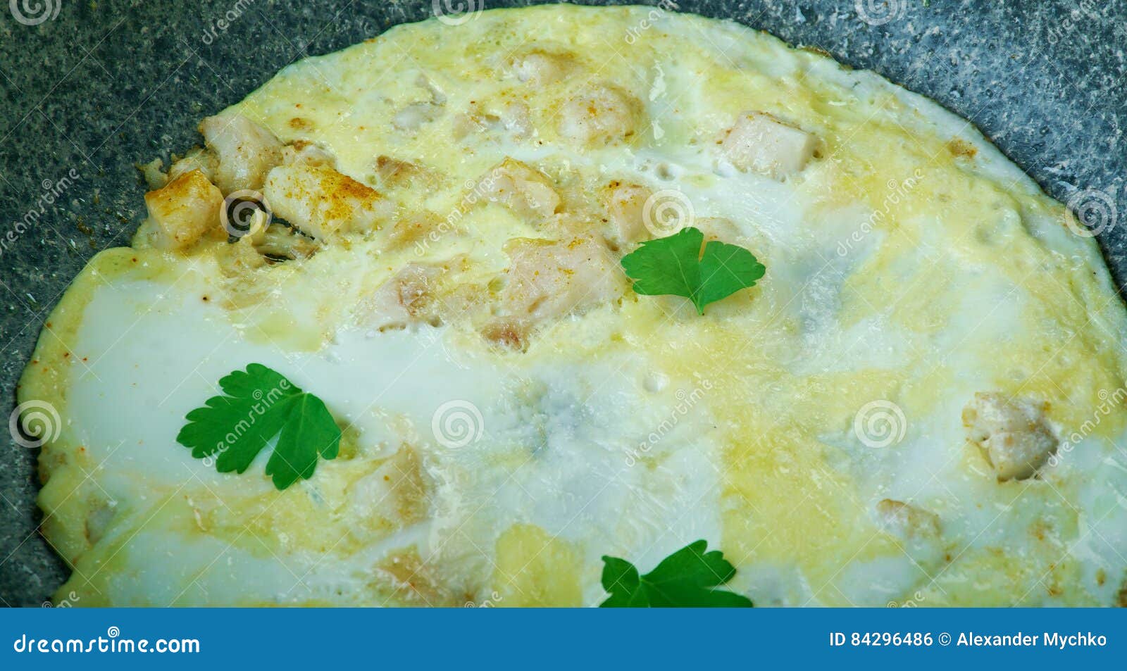 Fish Cake Omelette stock photo. Image of vegetable, cake 84296486