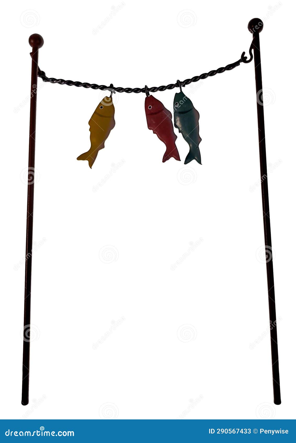Fish hanging on a line stock image. Image of water, hanging 290567433