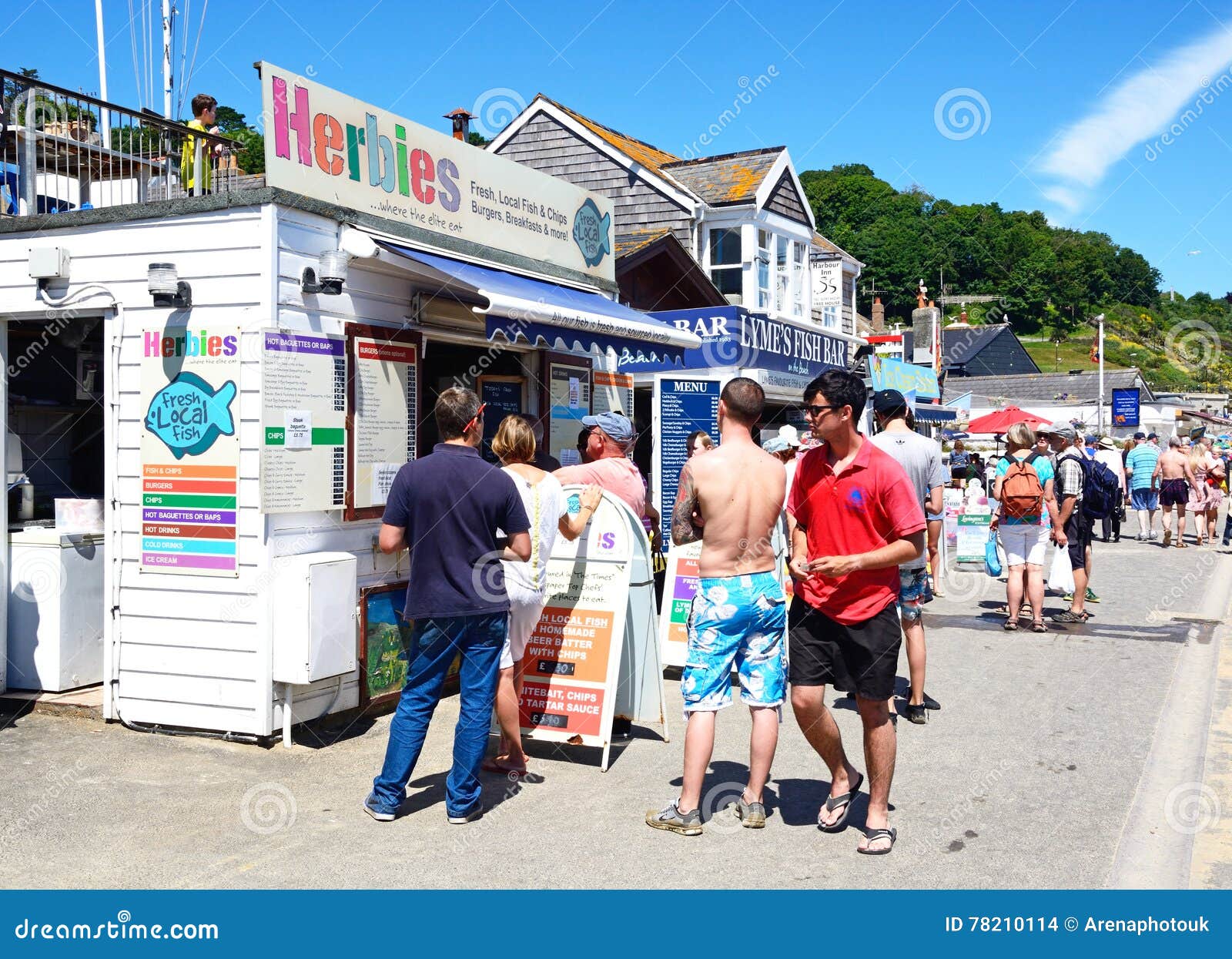 Fish And Chip Shop, Lyme Regis. Editorial Stock Image