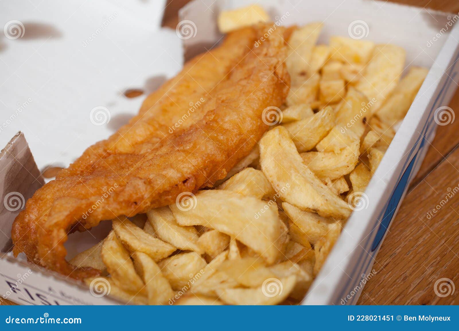 Fish and Chips from an English Fish and Chip Shop Stock Image Image