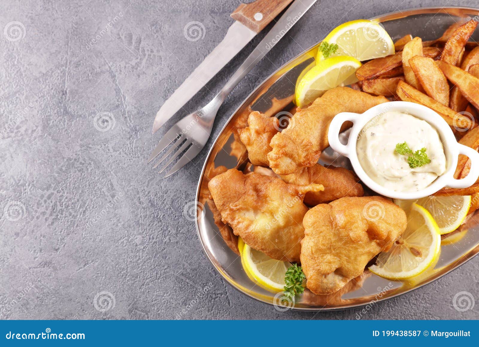 Fish and chips stock image. Image of portion, chip, fish 199438587