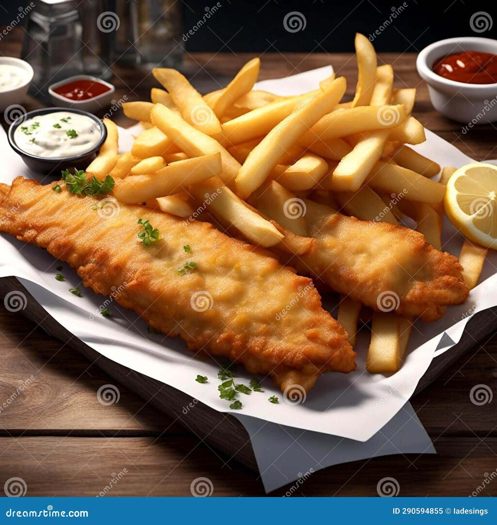 Fish and Chips Britain S Beloved Classic Comfort Food Delight Stock