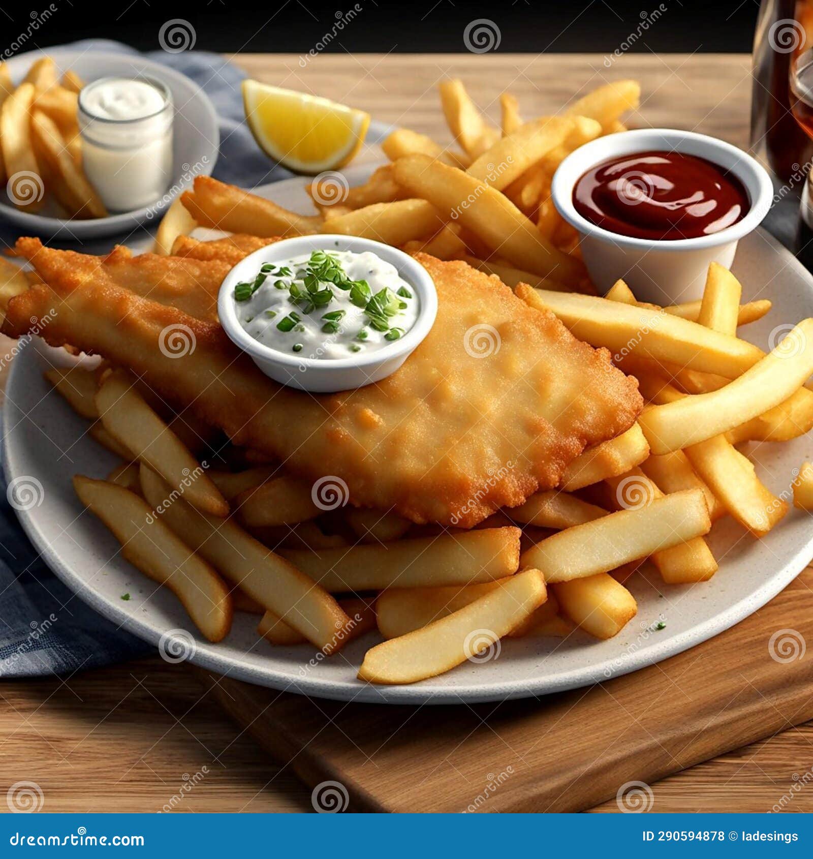 Fish and Chips Britain S Beloved Classic Comfort Food Delight Stock