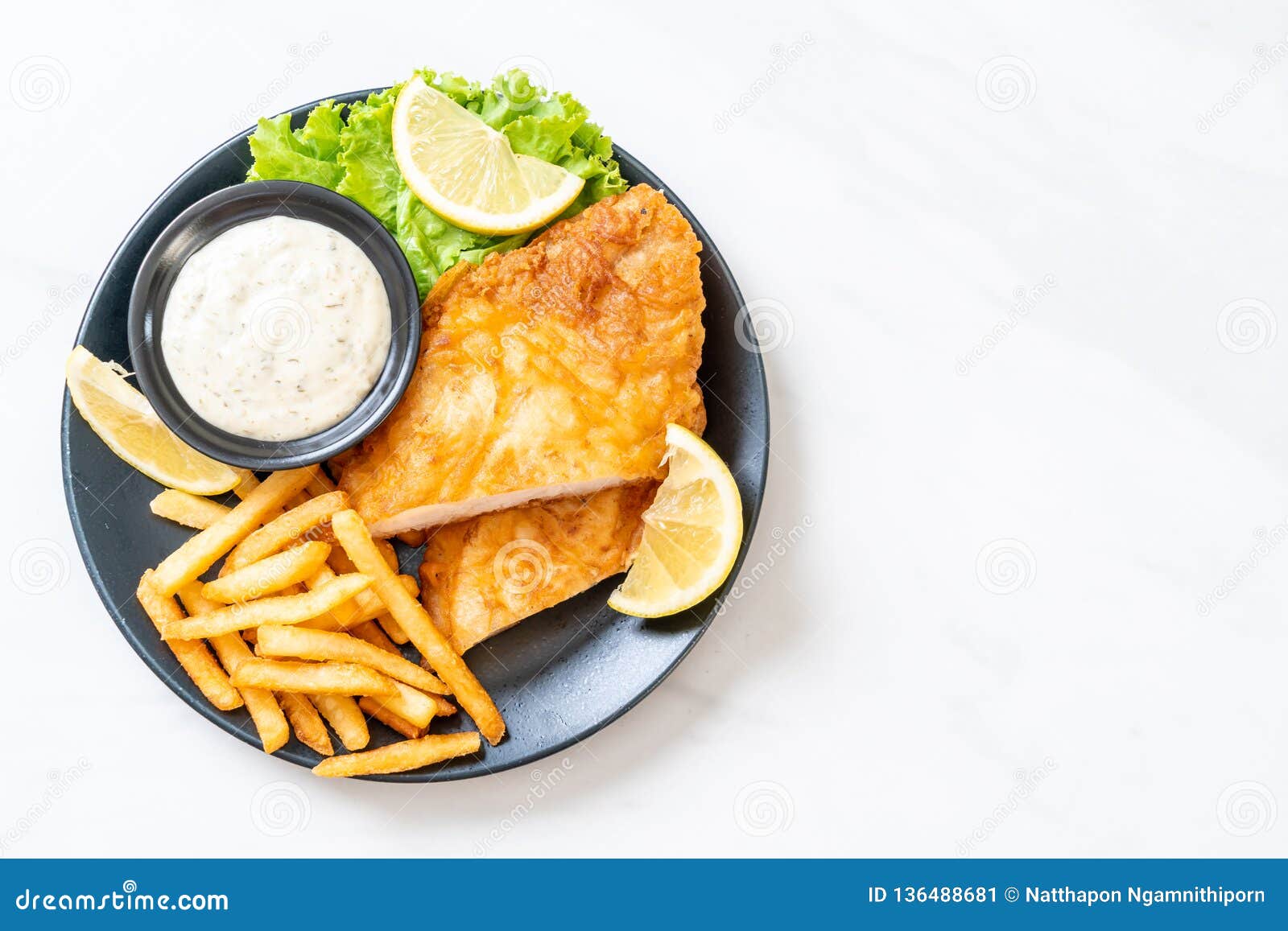 Fish and chips stock image. Image of fries, junk, fast 136488681