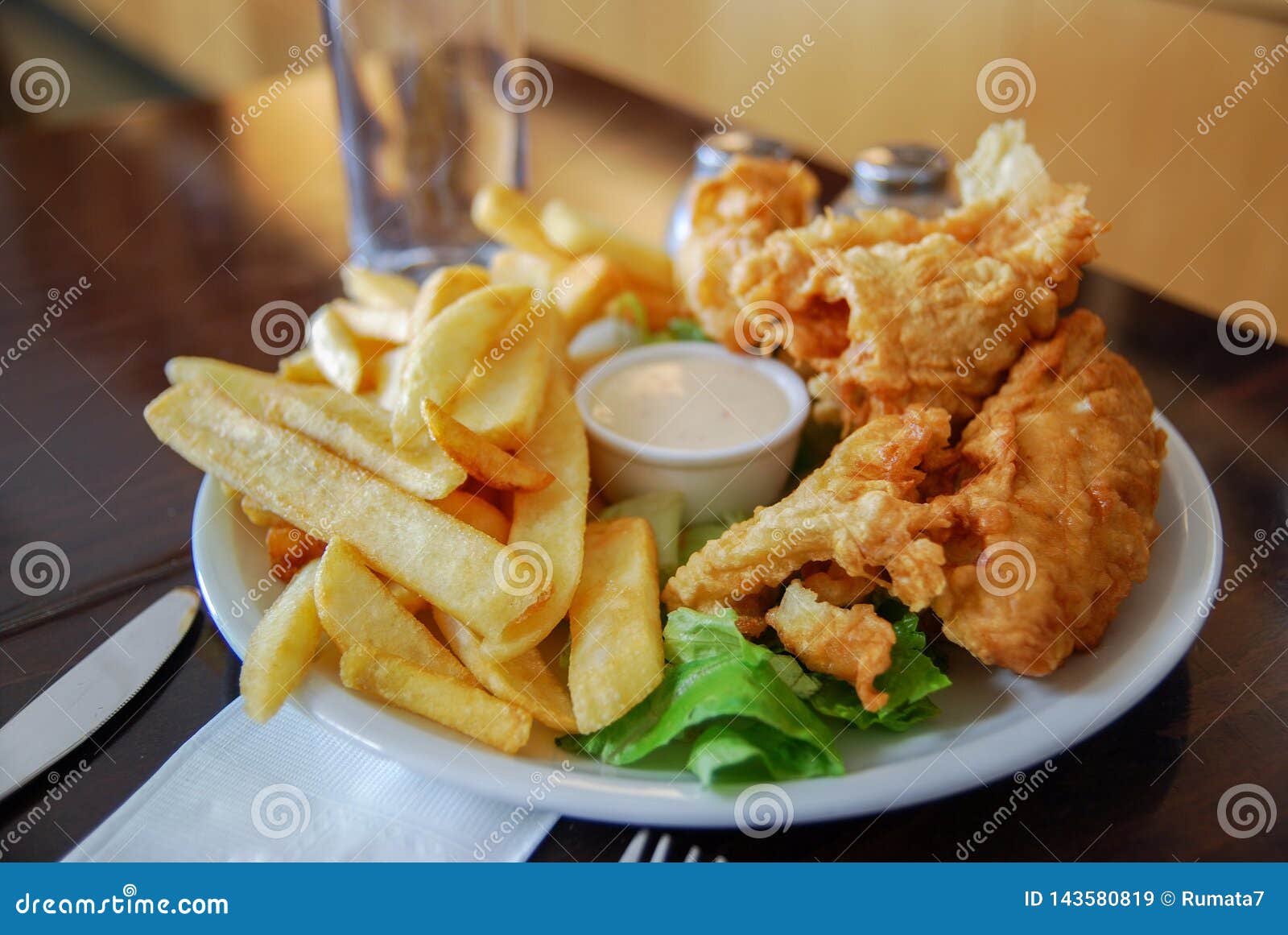 Fish and Chips at the Winery Cafe Stock Image Image of glass, fries