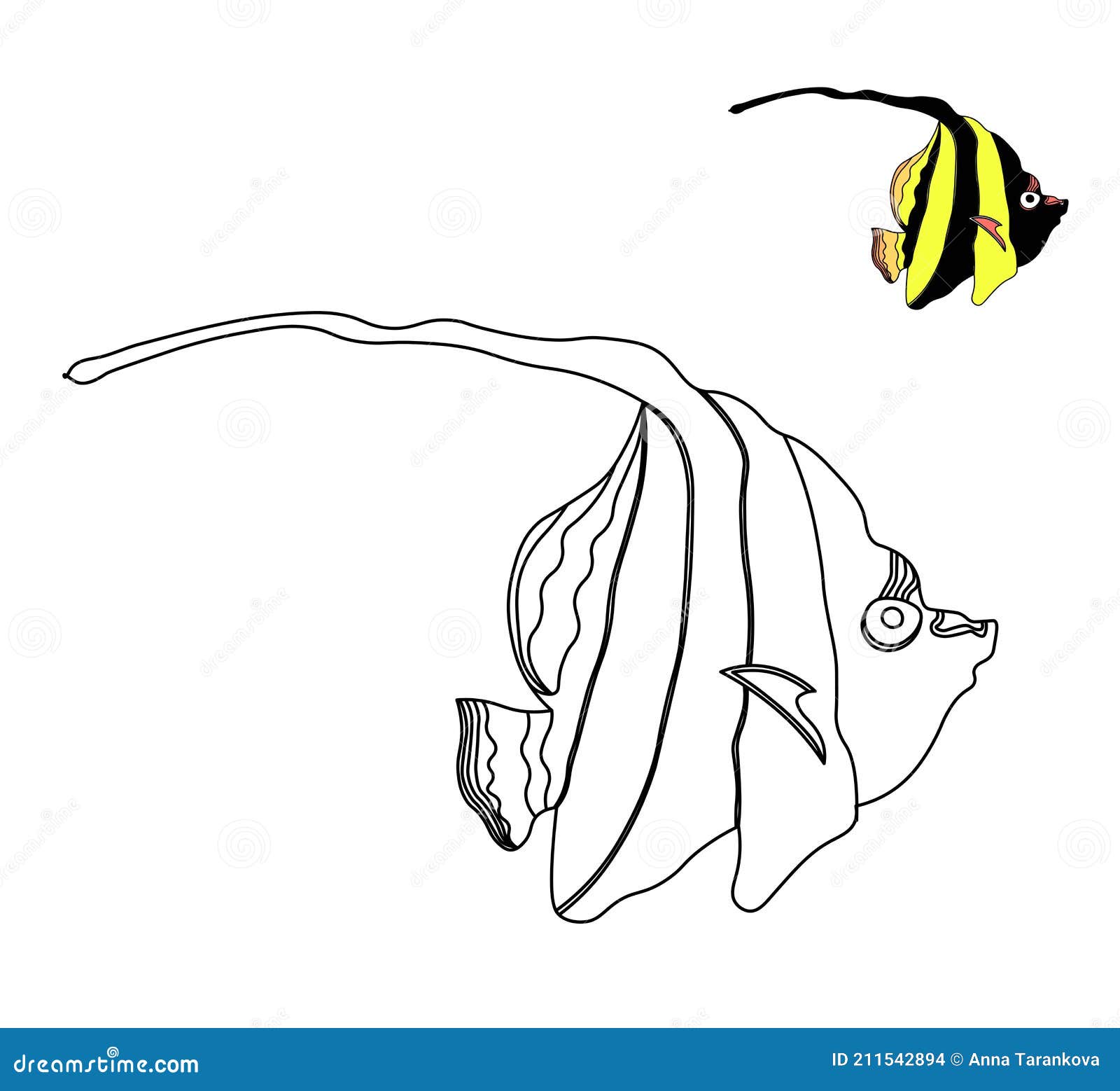 Fish drawing - How to draw a fish - Fish coloring pages