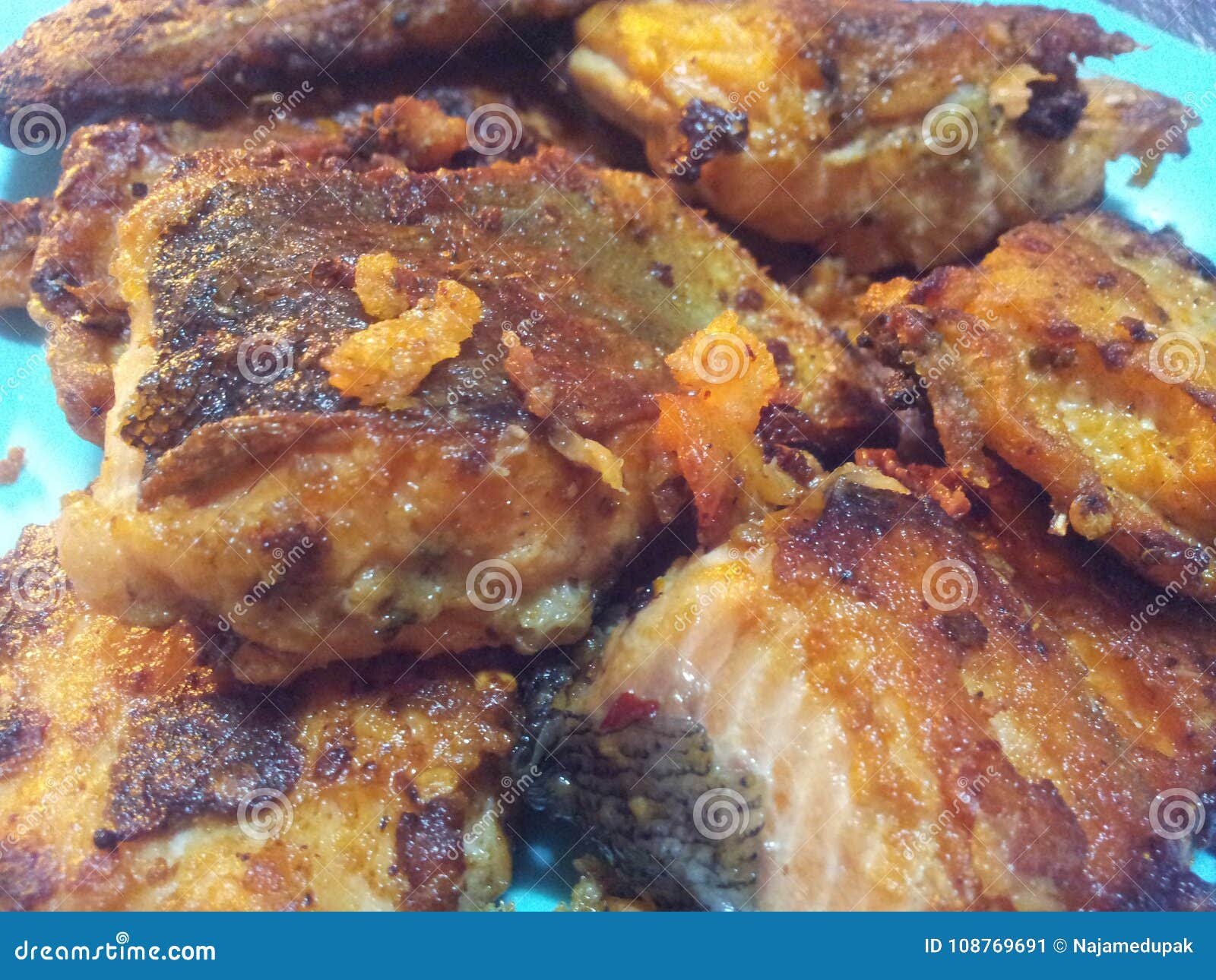 Fish Cooked Steaks Placed in a Plate. Stock Image Image of cuisine