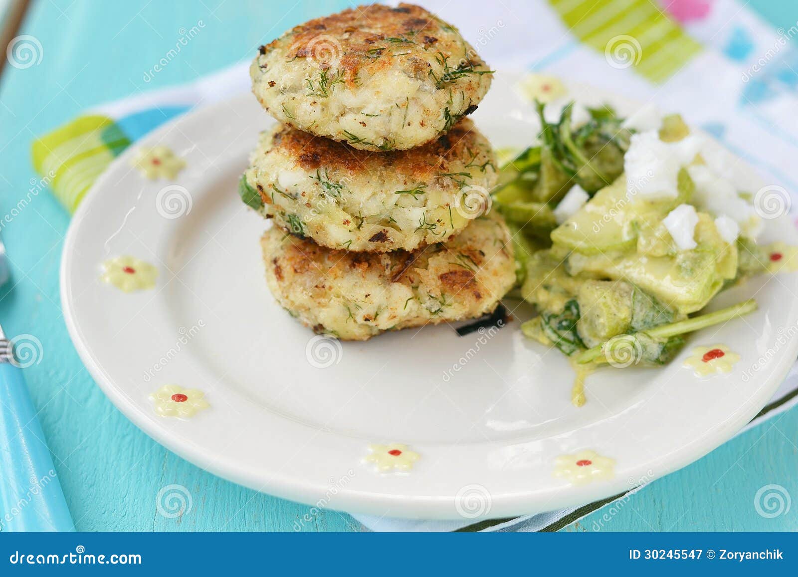 Fish croquette stock image. Image of leaf, frost, fried 30245547