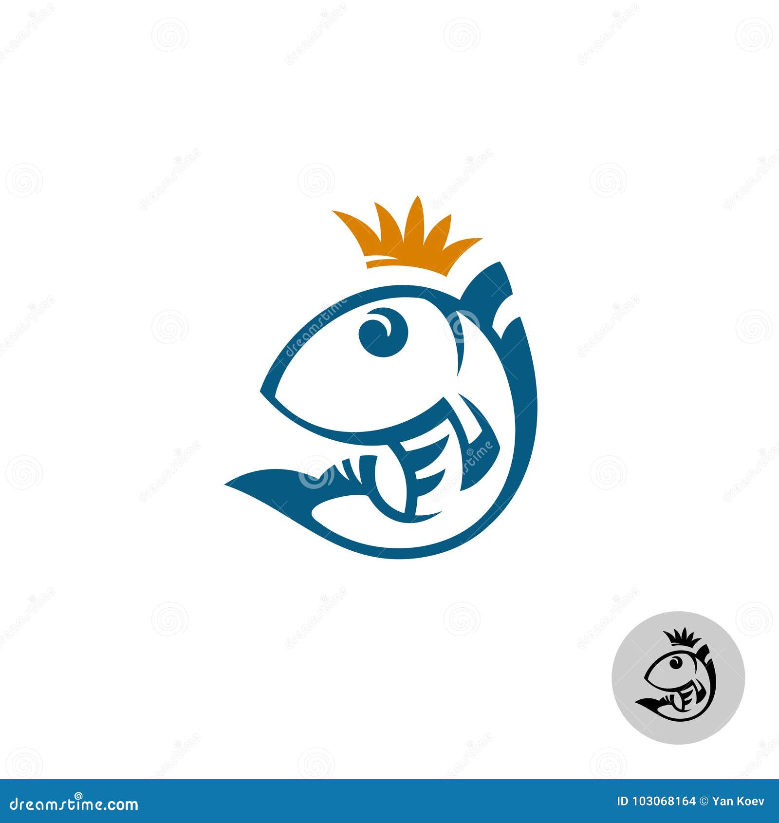 Fish logo template stock vector. Illustration of head 103068164
