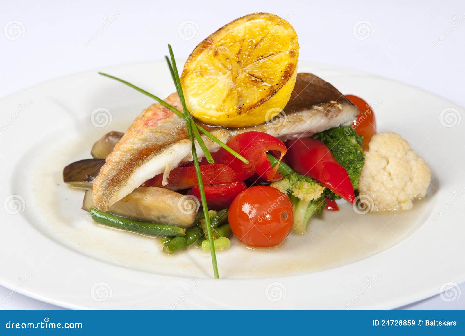Fish dish stock image. Image of dish, sweet, dinner, vegetables - 24728859