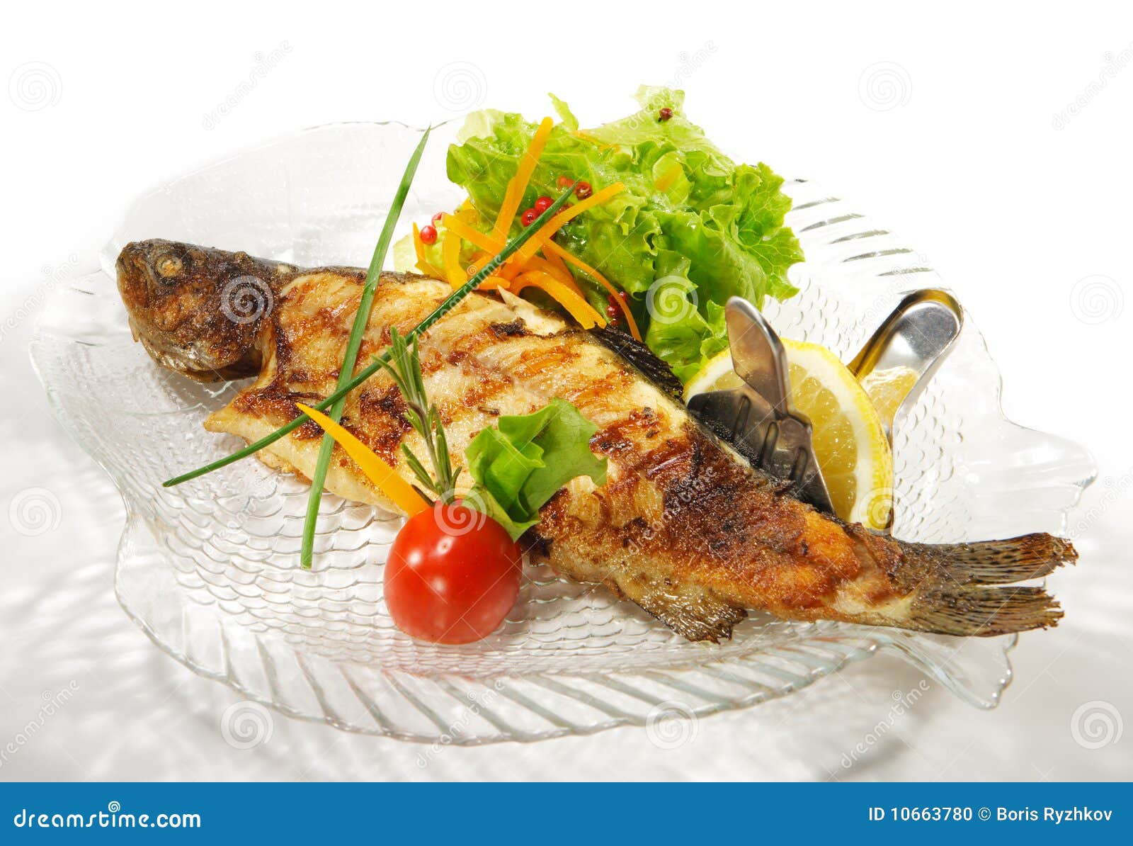 Fish Dishes Grilled Trout Stock Photo Image of freshness, gourmet