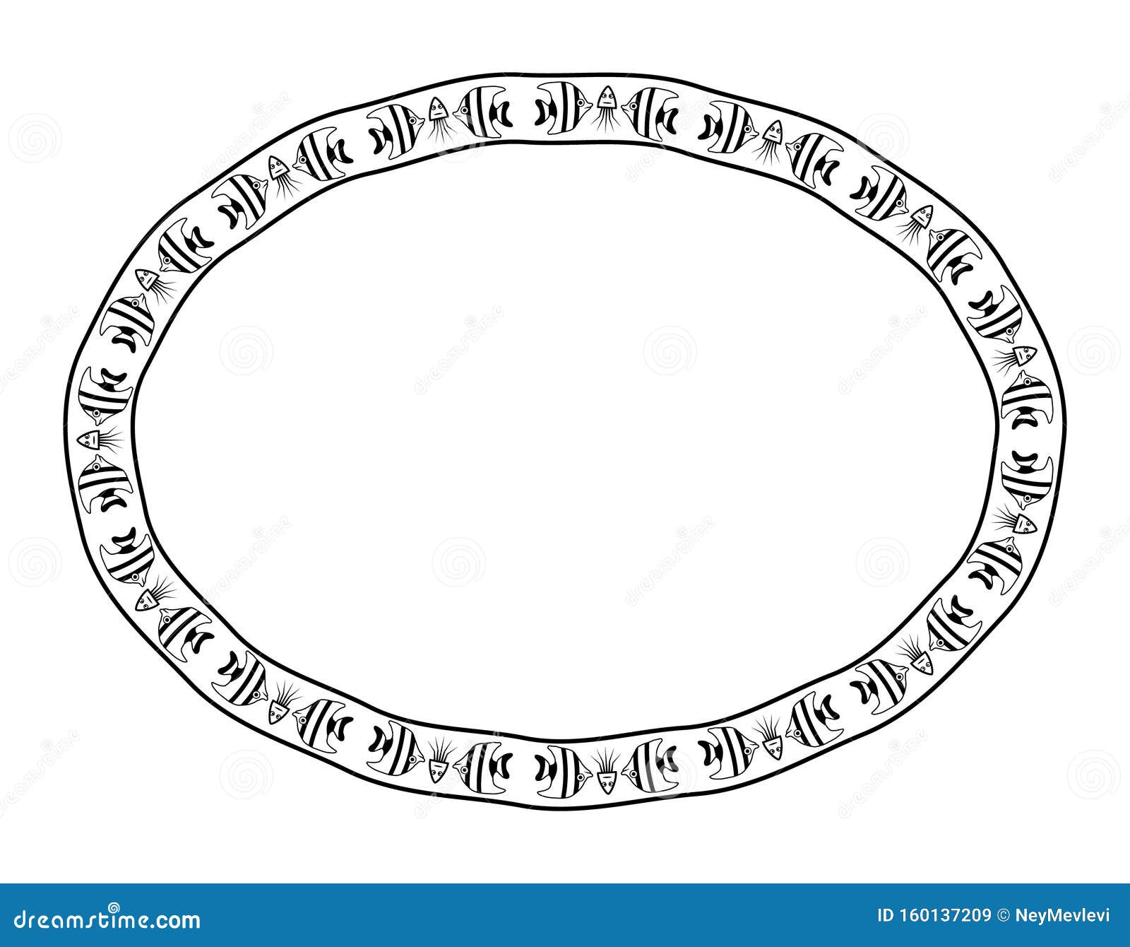 Download Fish In Ellipse Frame Border V.8 Stock Vector ...