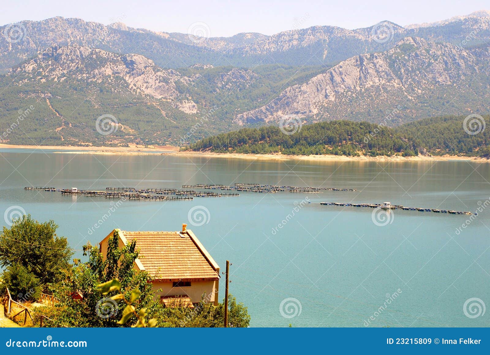 Fish farm in Turkey stock image. Image of grow, boat 23215809