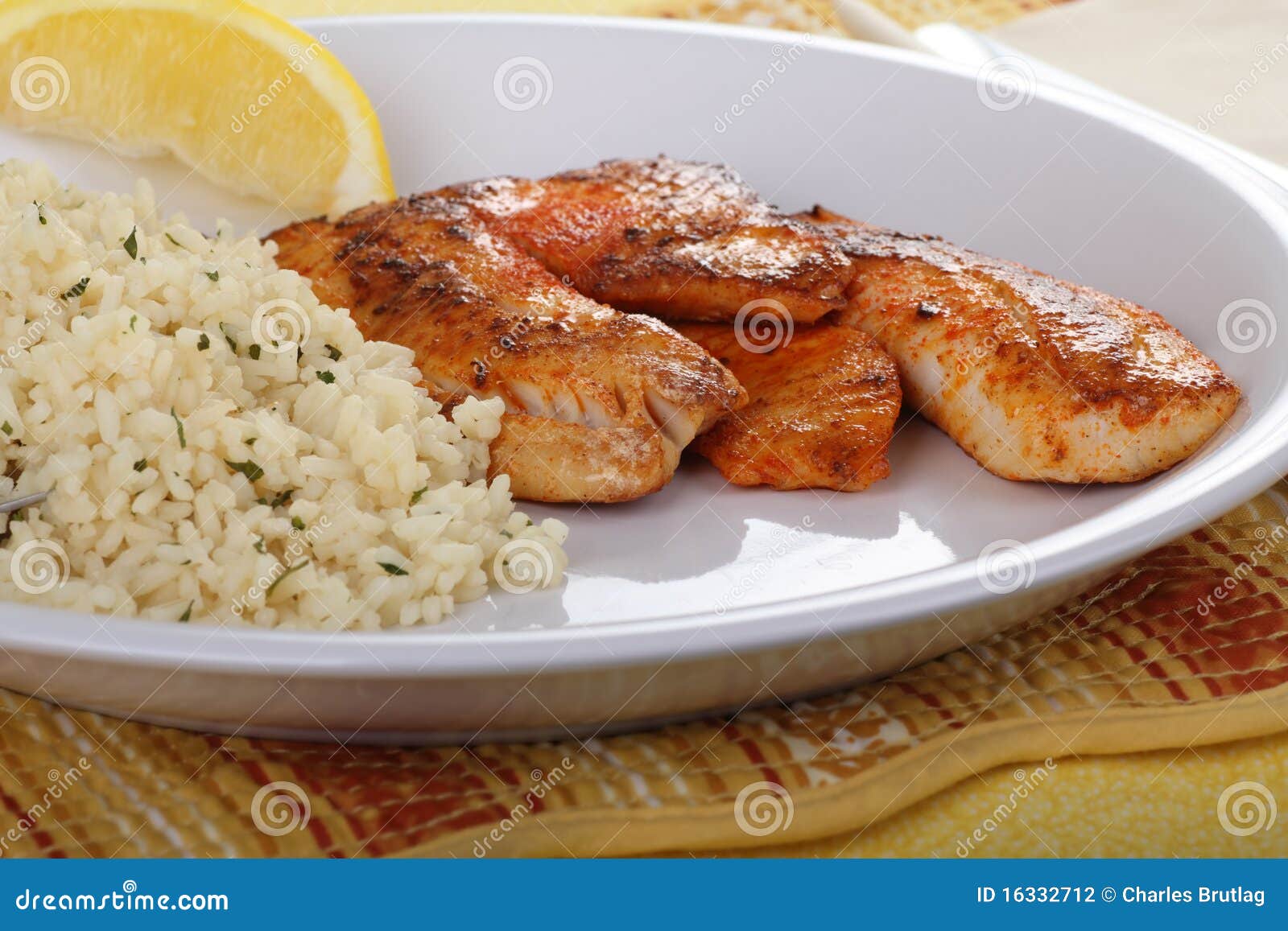 Fish Fillet Dinner stock photo. Image of cooked, fish 16332712