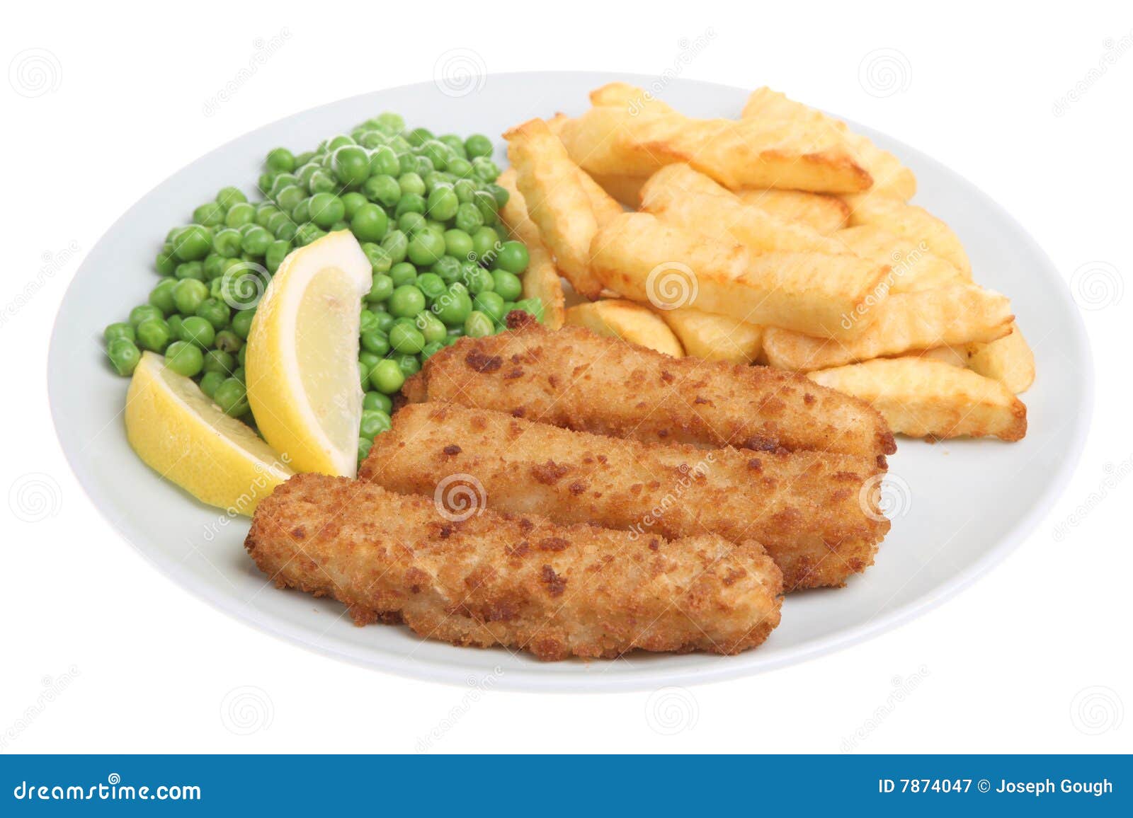 Fish Fingers and Chips stock image. Image of crinkle, breaded - 7874047