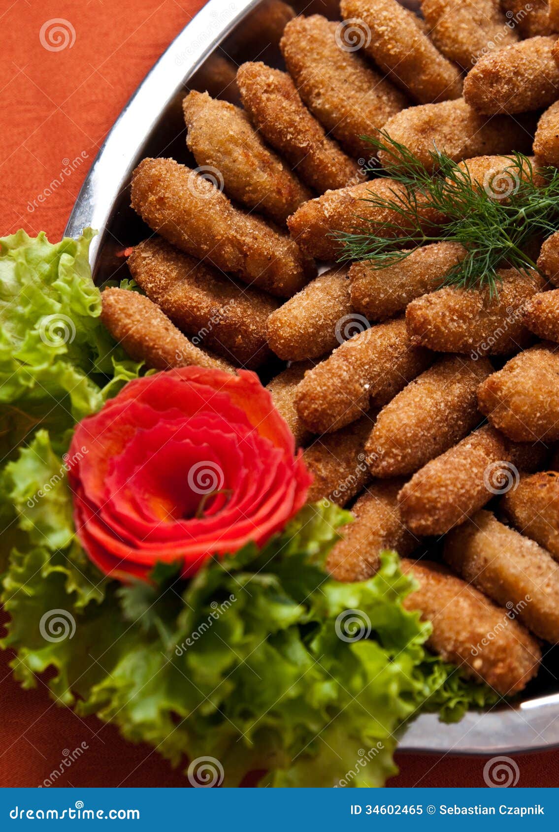 Fish fingers dish stock image. Image of elegance, metal 34602465