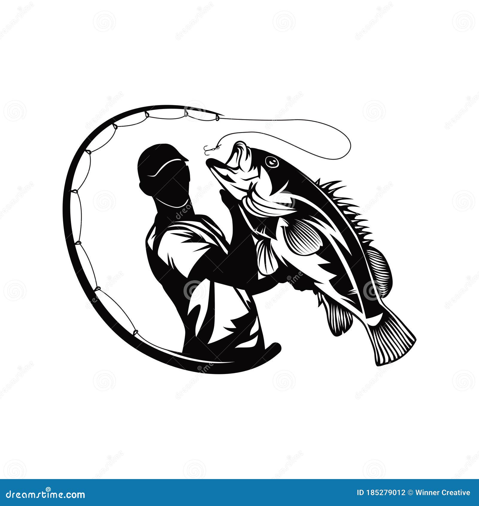 Fish and Fishing Logo Design Stock Vector - Illustration of modern, jump:  185279012