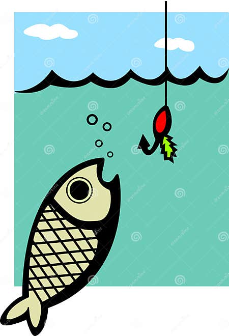 Fish and Fishing Lure Vector Illustration Stock Vector - Illustration ...