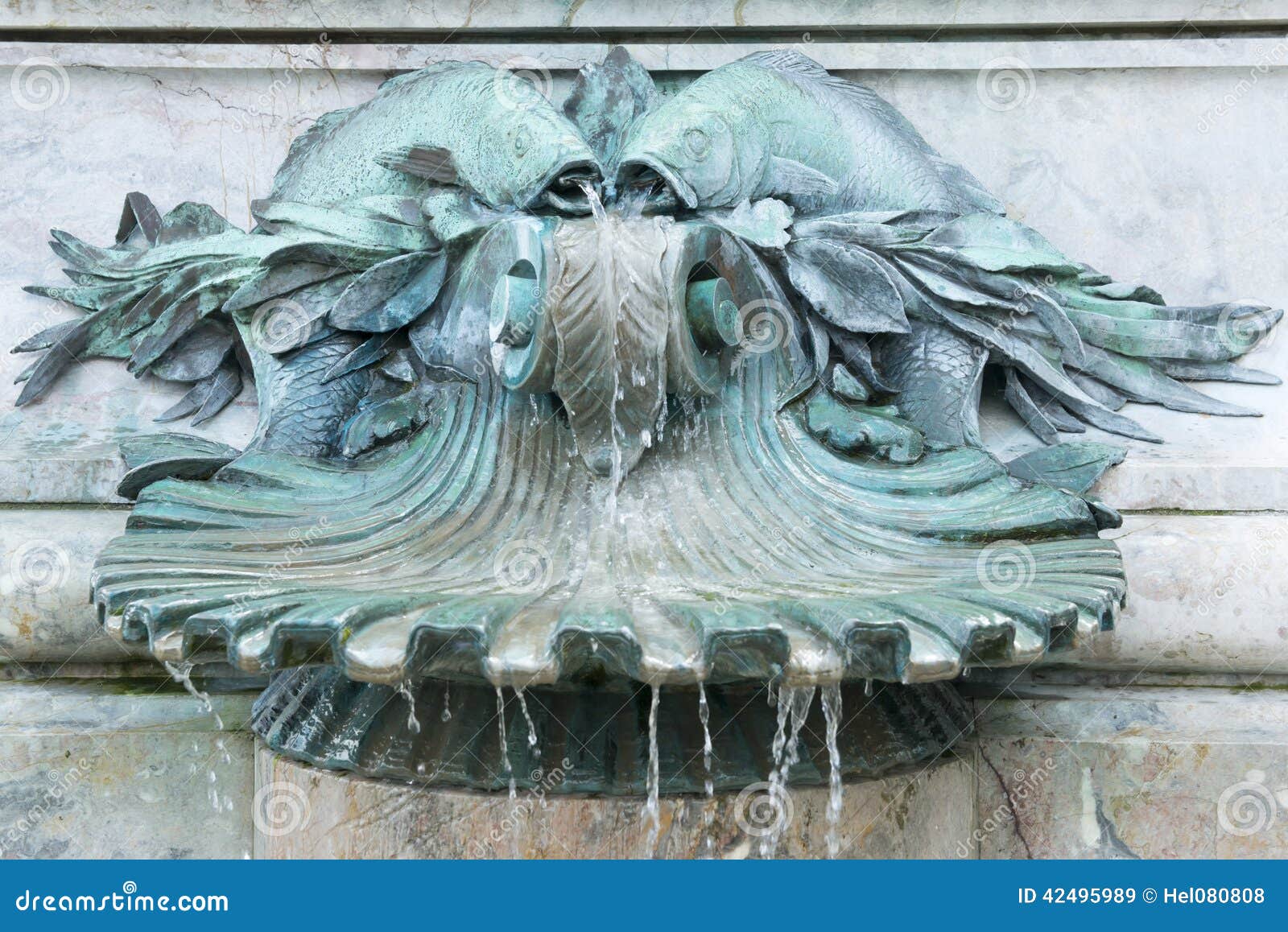 Fish Fountain stock image. Image of ornamental, monument 42495989