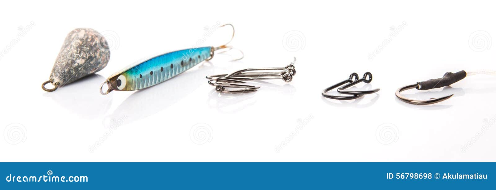 fish hook, lure and sinker