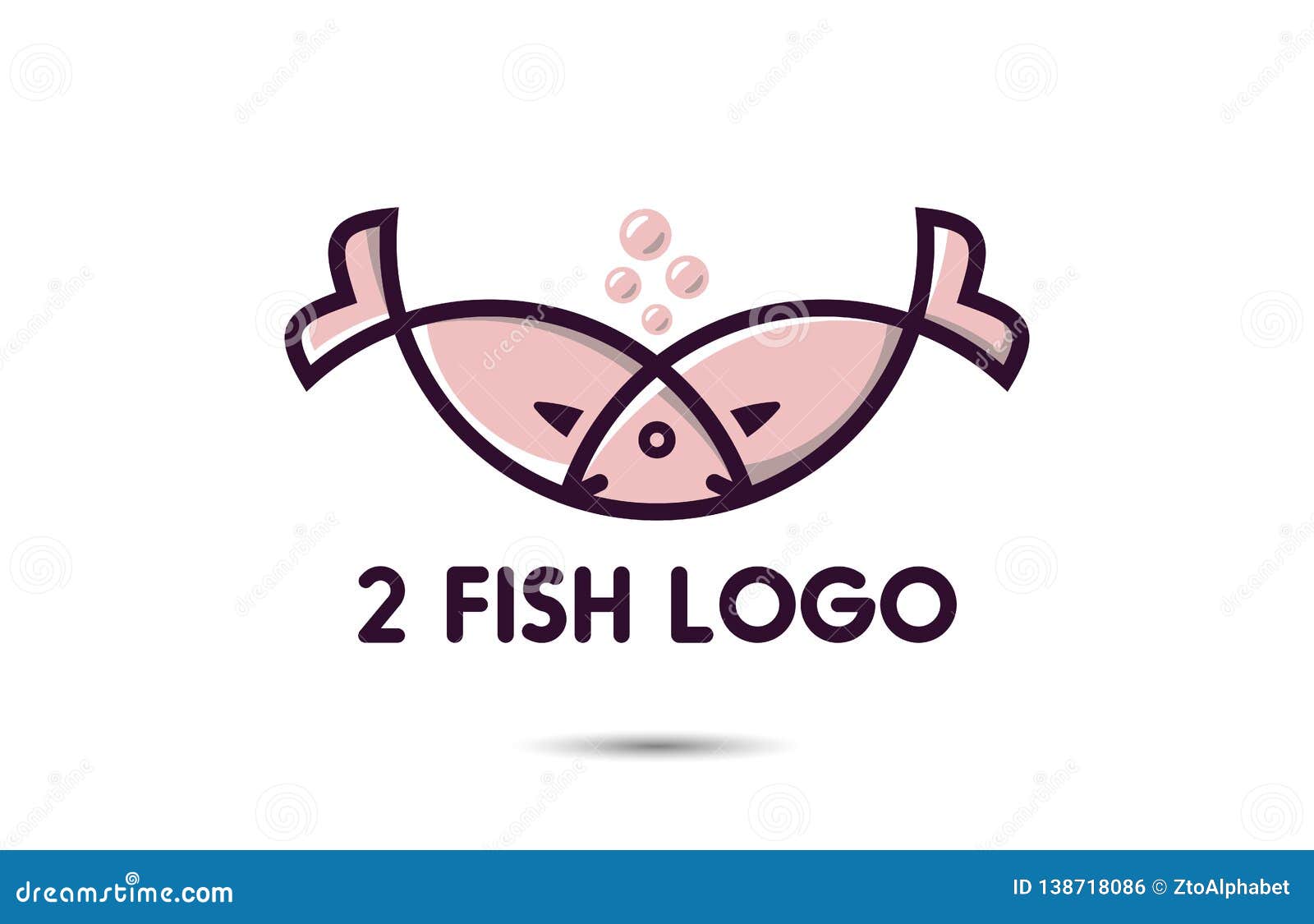 Double Fish Logo Illustration. Stock Vector - Illustration of financial,  great: 138973057, double fish logo