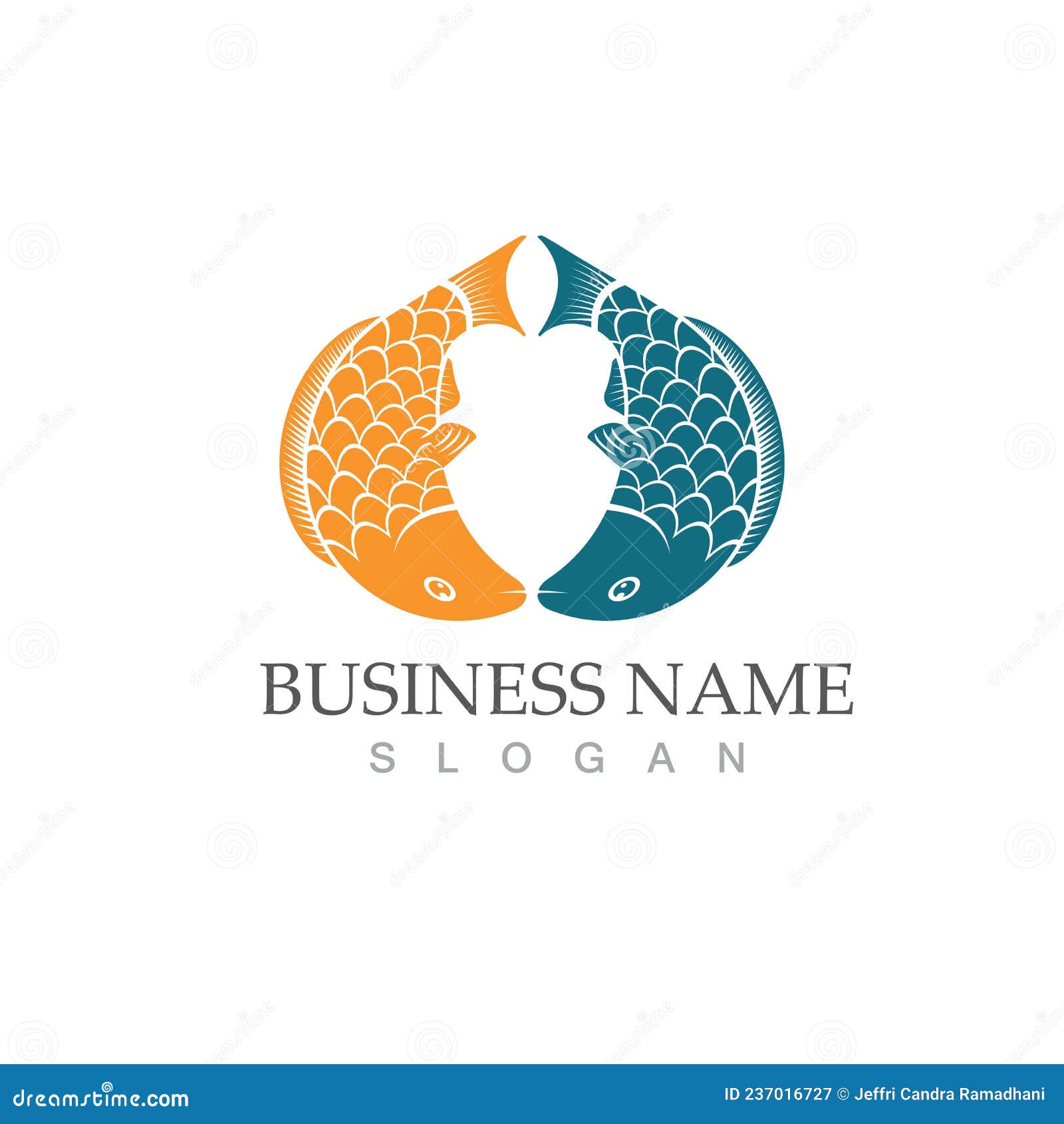Fish Logo Template. Creative Vector Stock Vector Illustration of