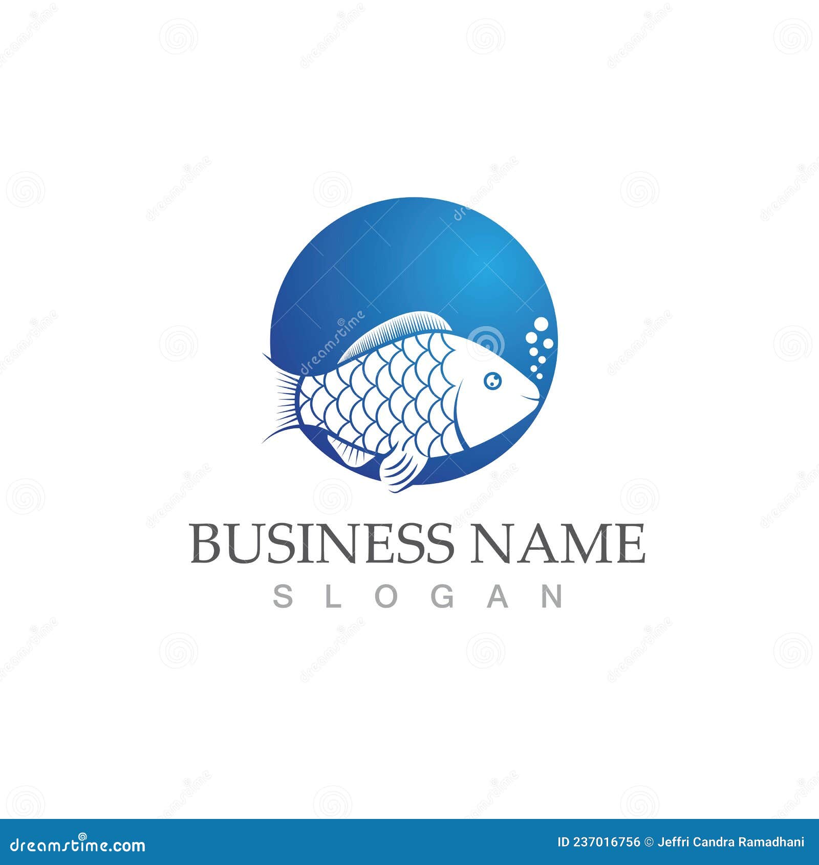 Fish Logo Template. Creative Vector Stock Vector Illustration of